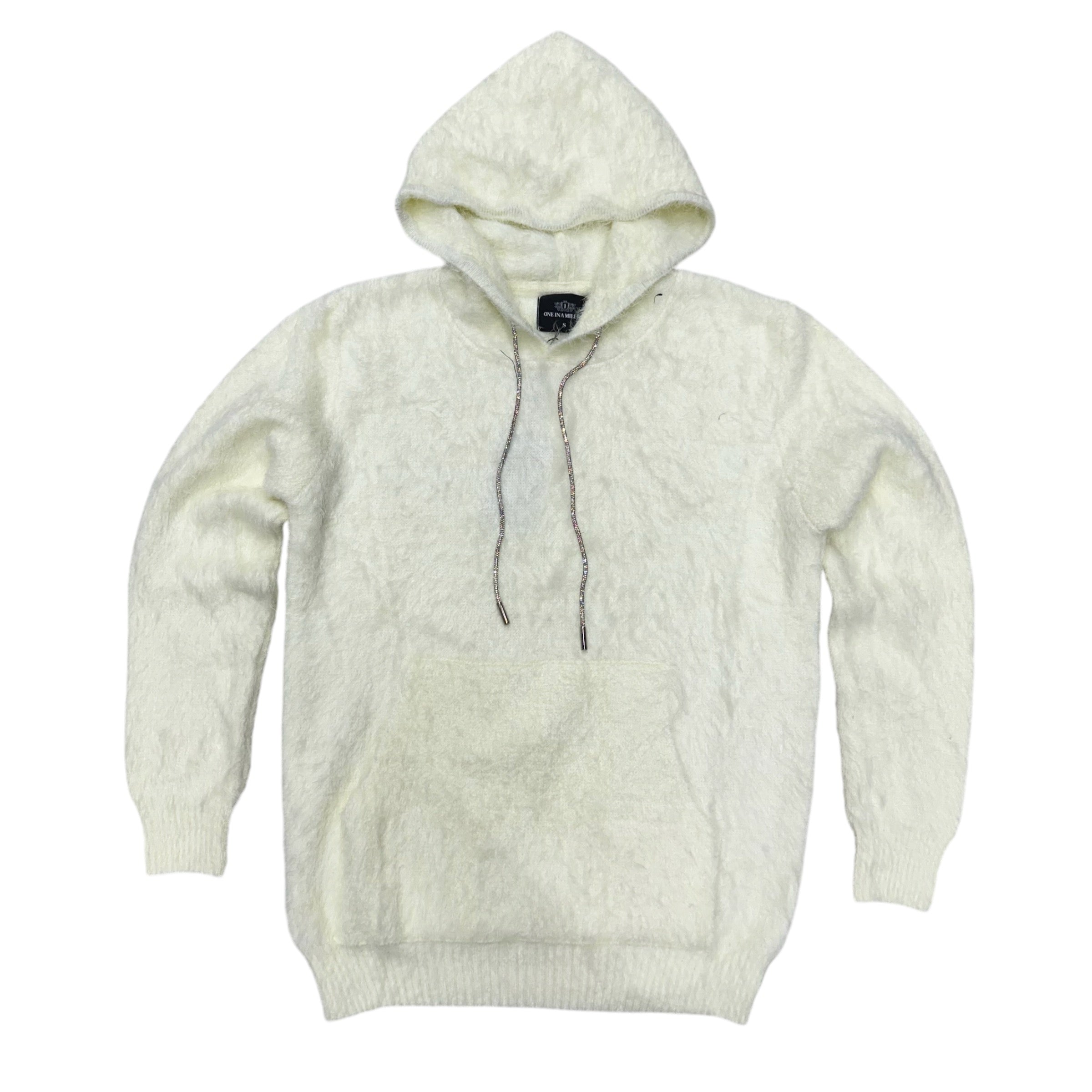 Baruda Crystal Mohair Hoodie ivory 641