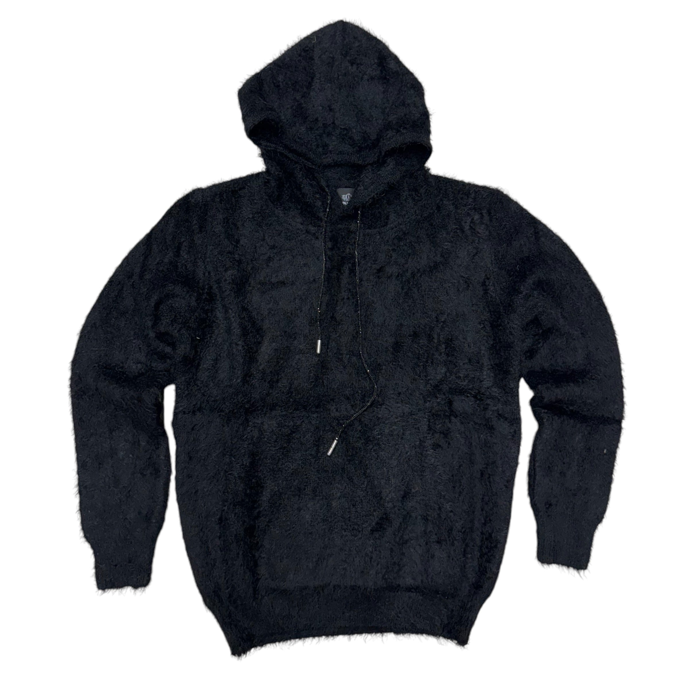 Baruda Crystal Mohair Hoodie Black 641