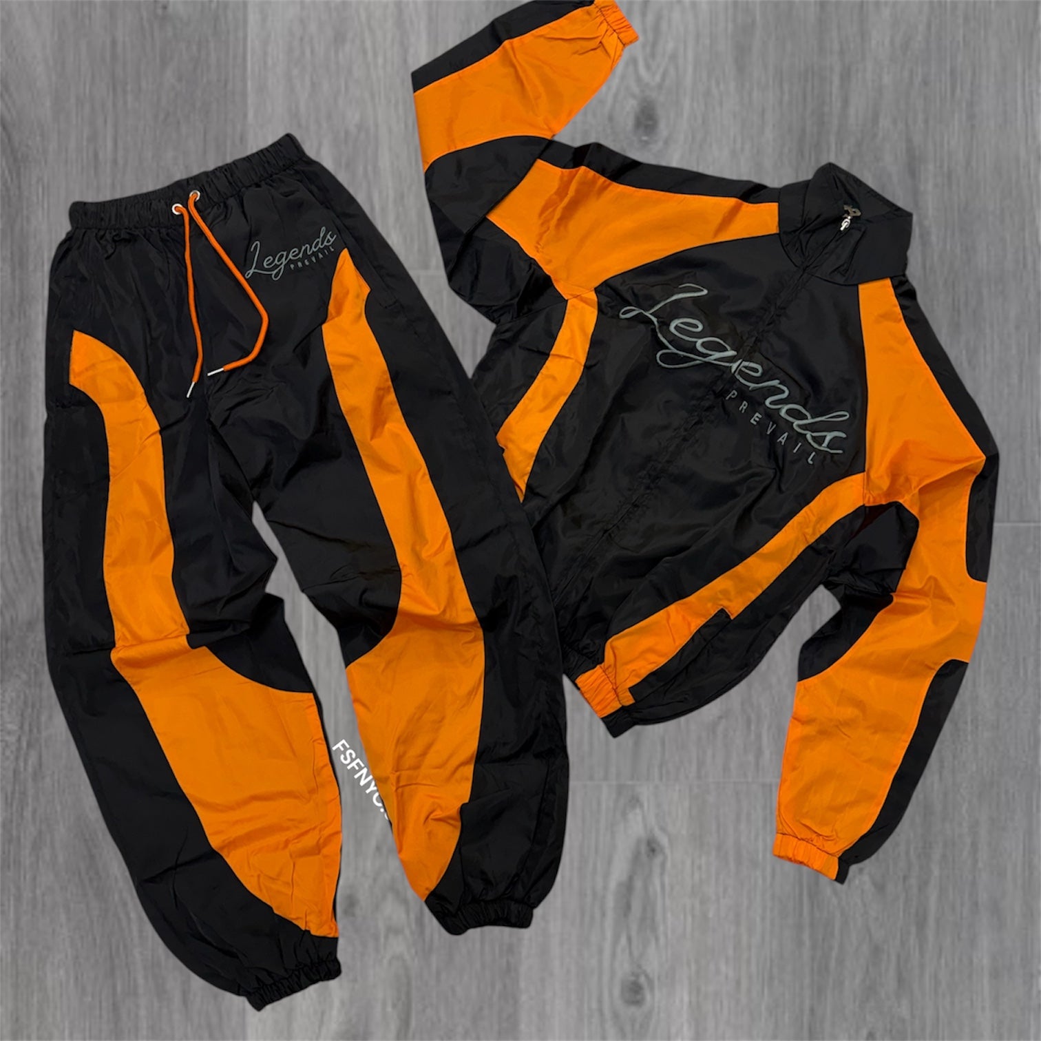Prevail - Windbreaker set - Black/orange - 1993