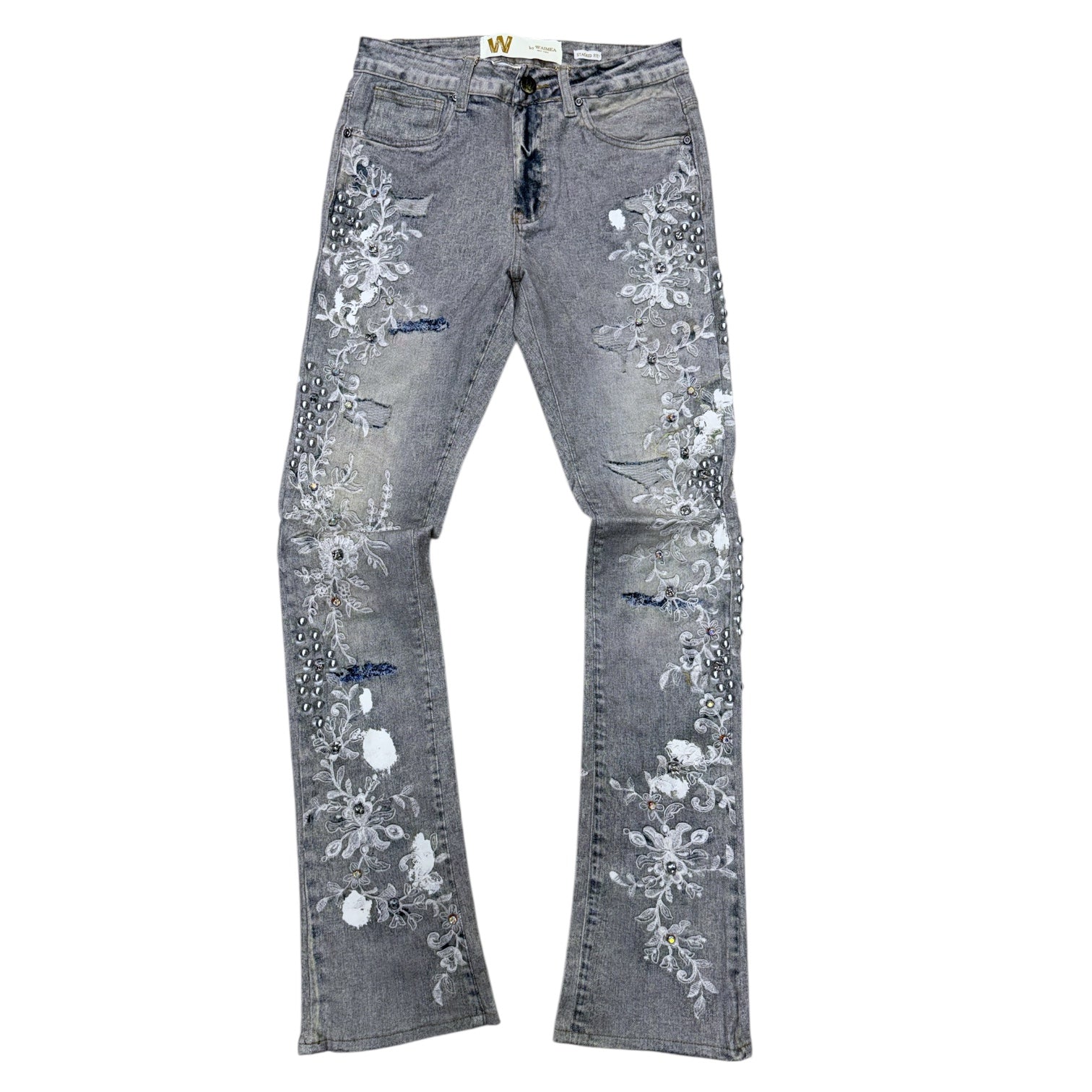 W - Stacked Embod/Crystal Denim - M8598D