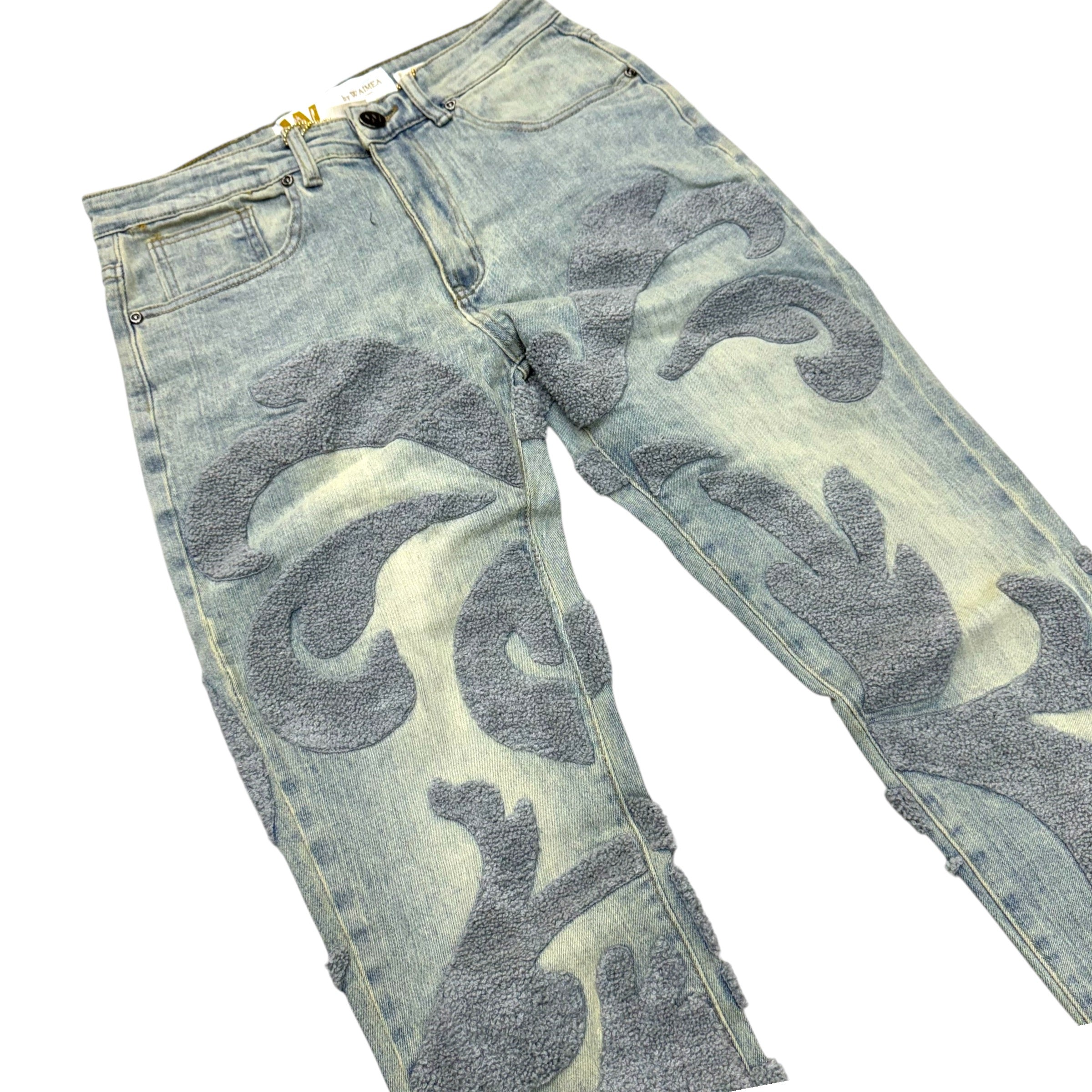 W stacked Jeans B.Wash M8170D