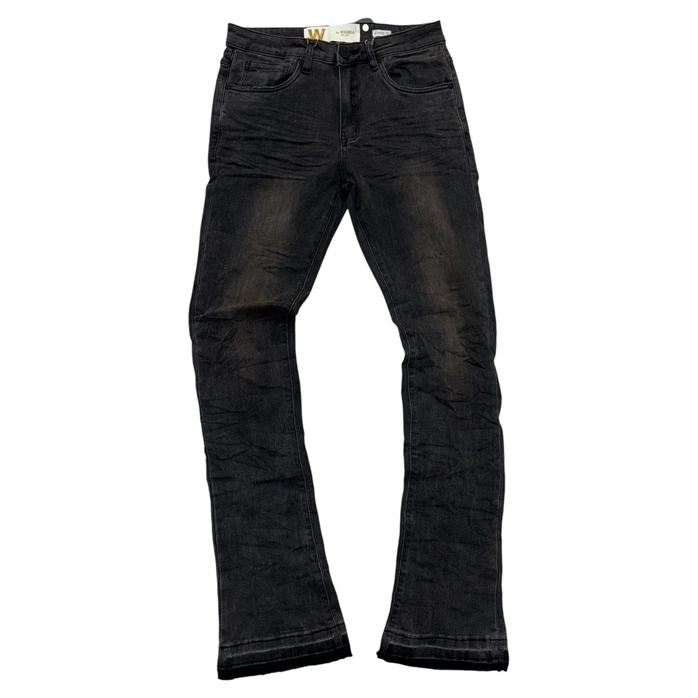 W Stacked Clean Denim Black Wash  M8211D