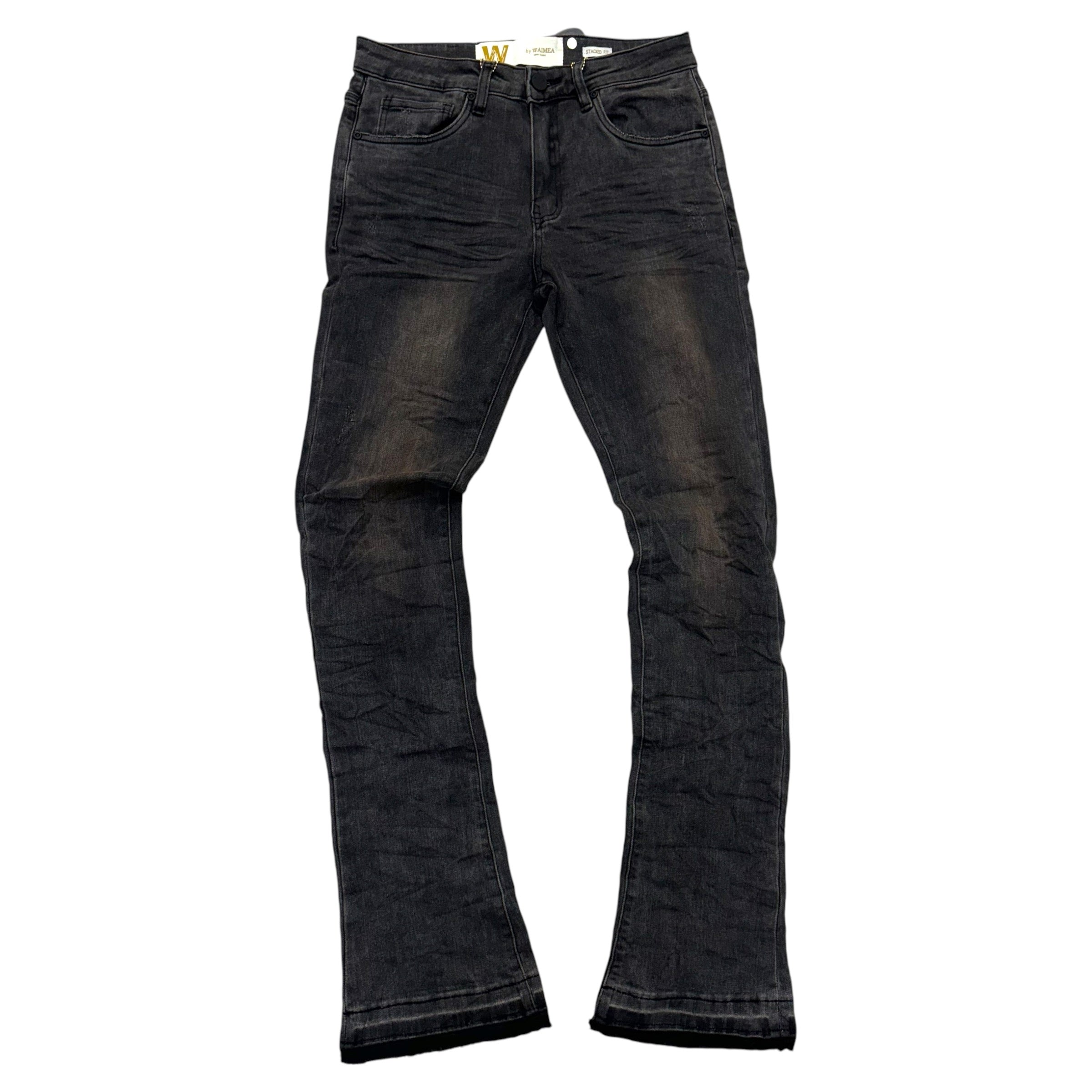 W Stacked Clean Denim Eggplant Wash  M8211D