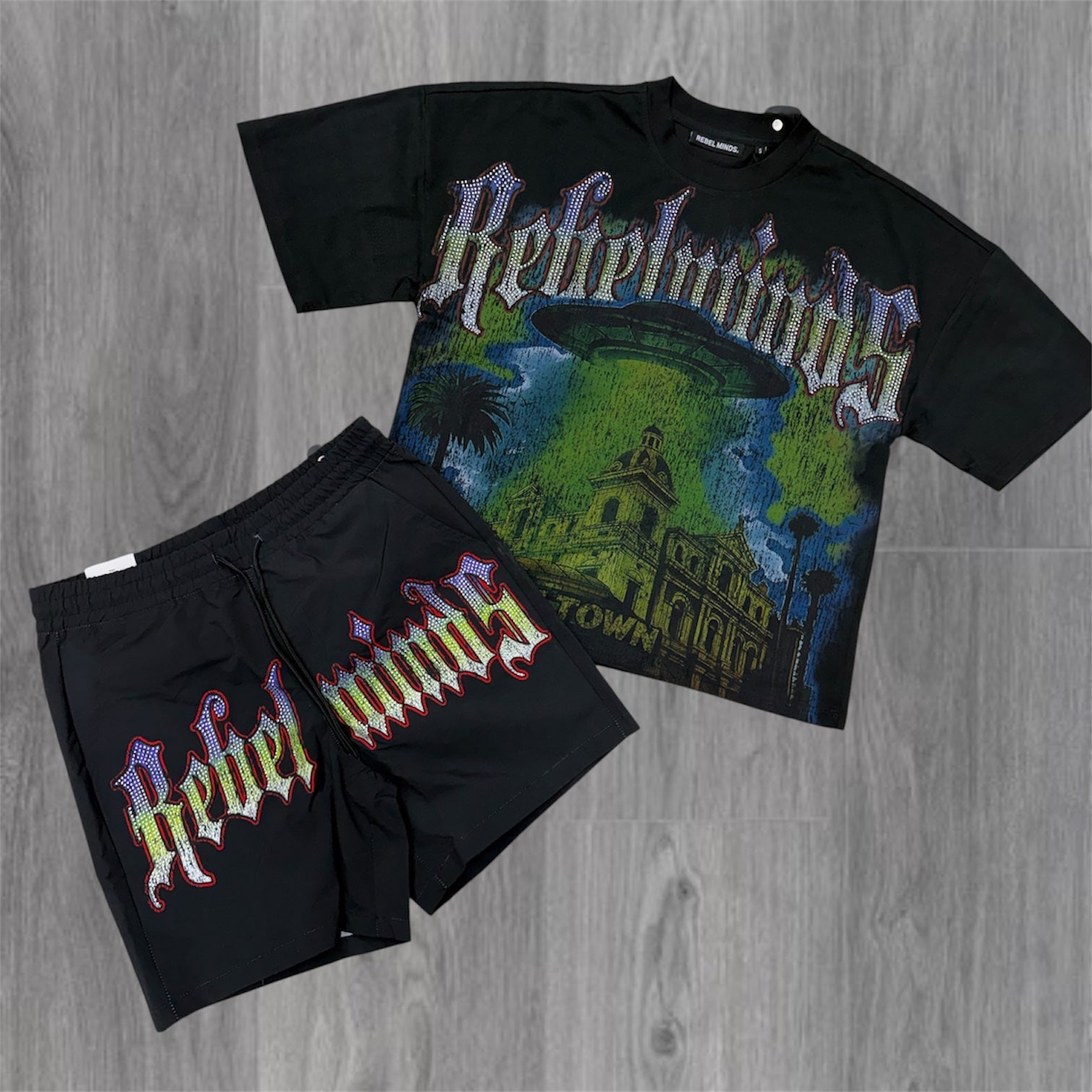 Rebel - Rhinestone Short Set - 918 118