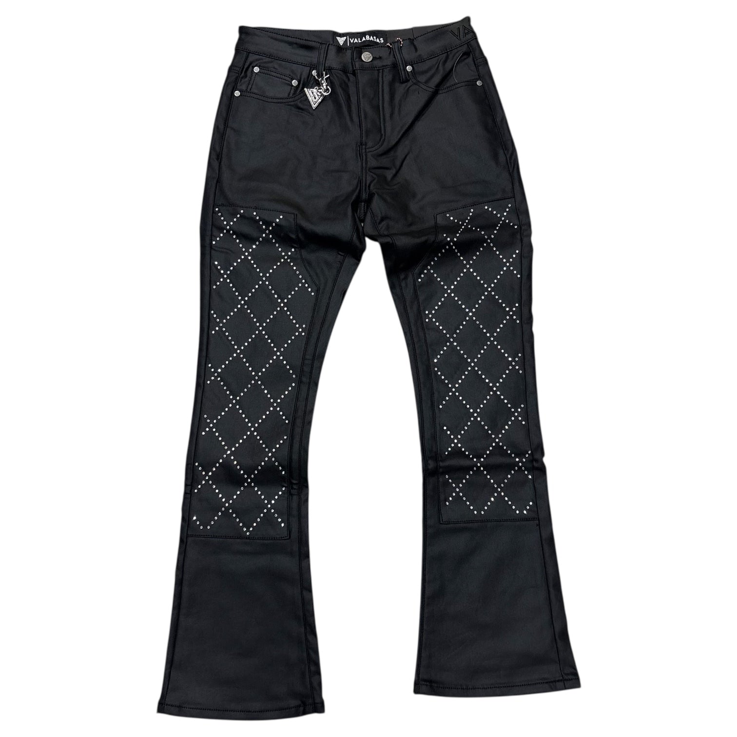 Valabasas - PUNCHURED Stacked Denim - Jet Black - 1063 zi