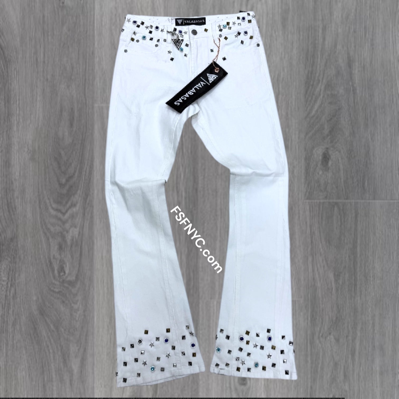 Valabasas - ION Stacked Waxed Jeans - White - 1058 z