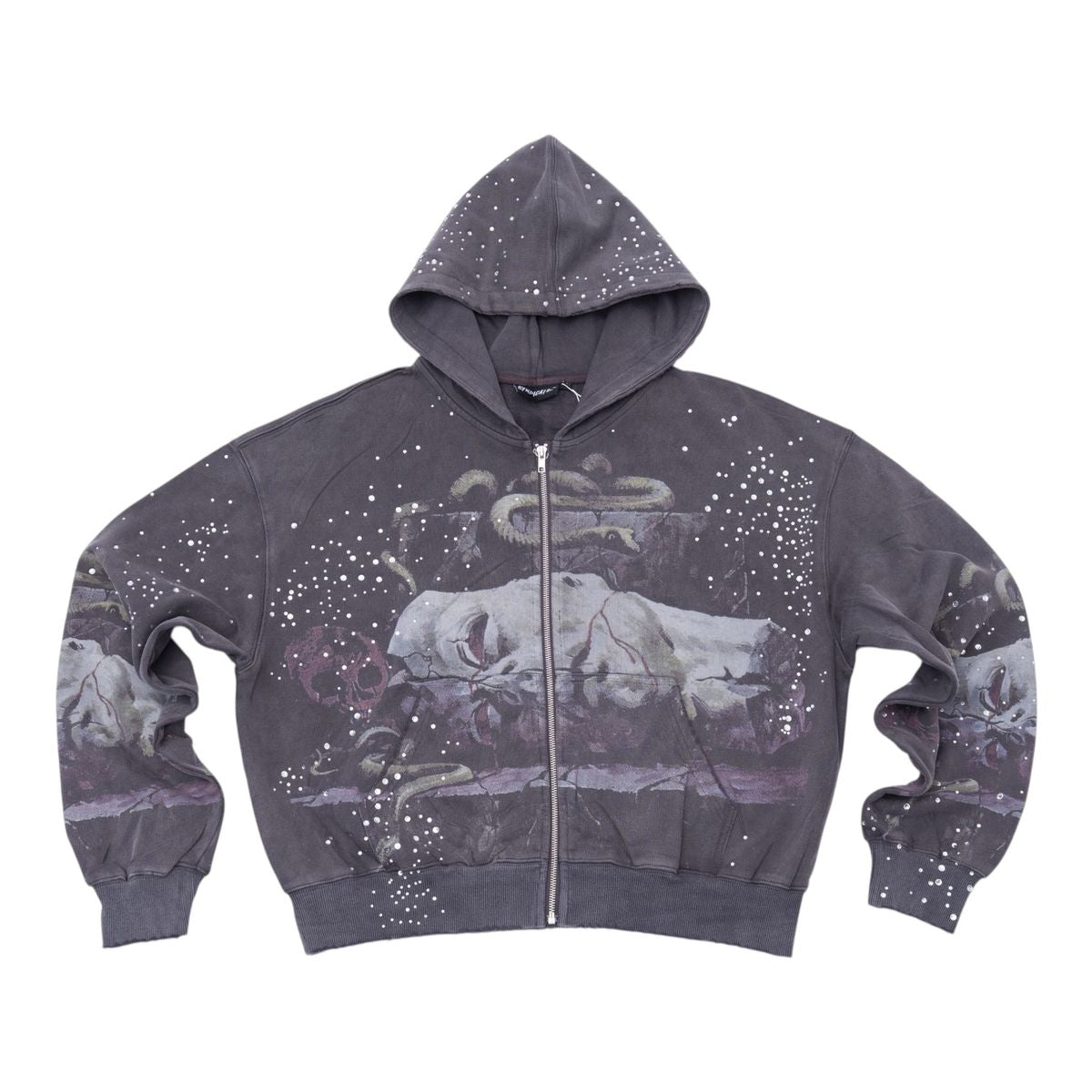 SYN - Statue Zip up Hoodie - Charcoal Grey - SYNH32