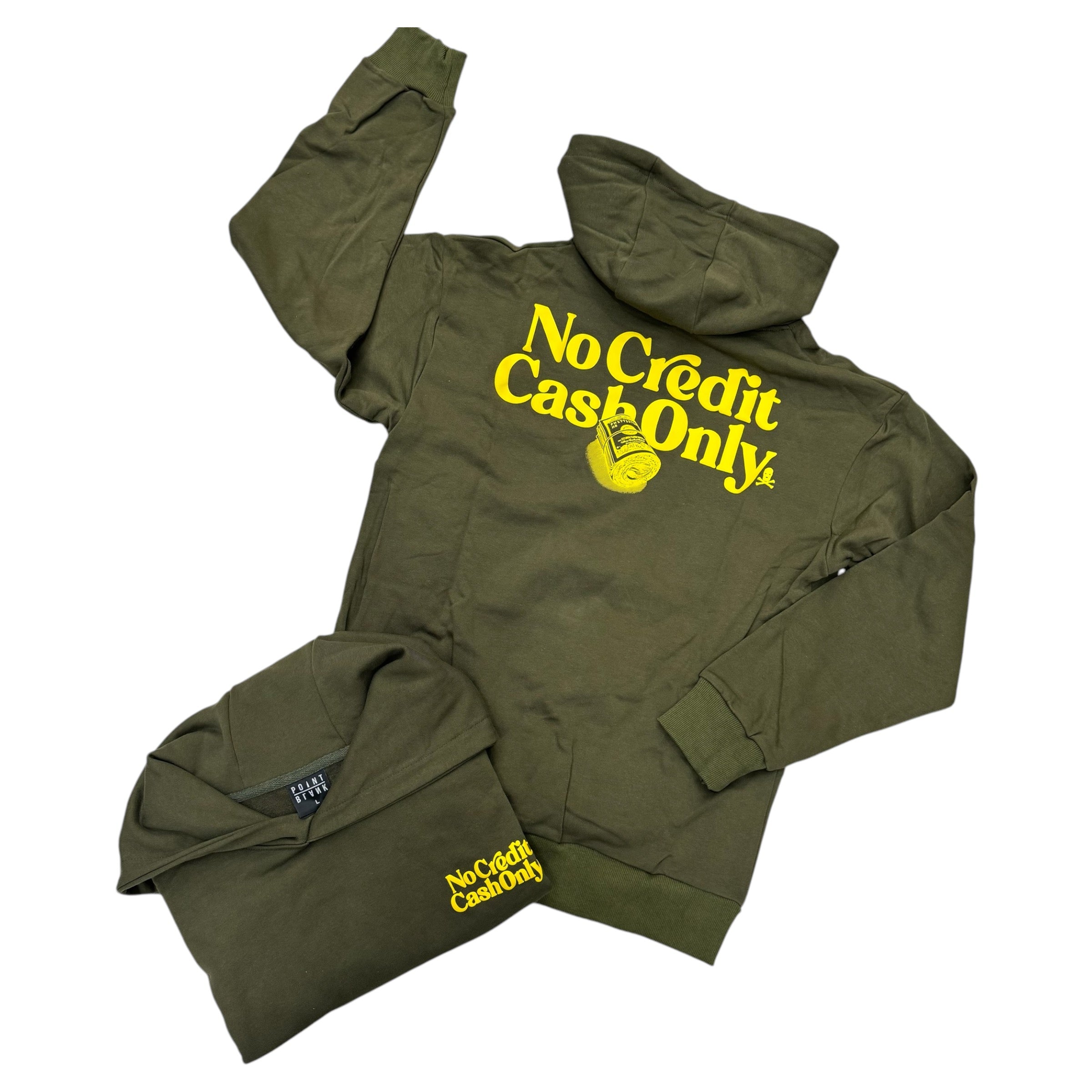 No credit cash only Hoodie  olive