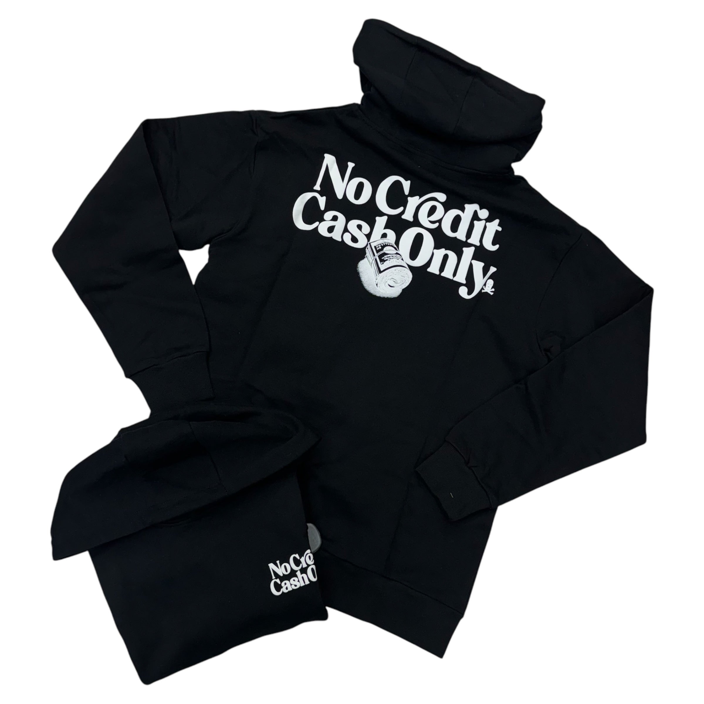 No credit cash only  Hoodie  black