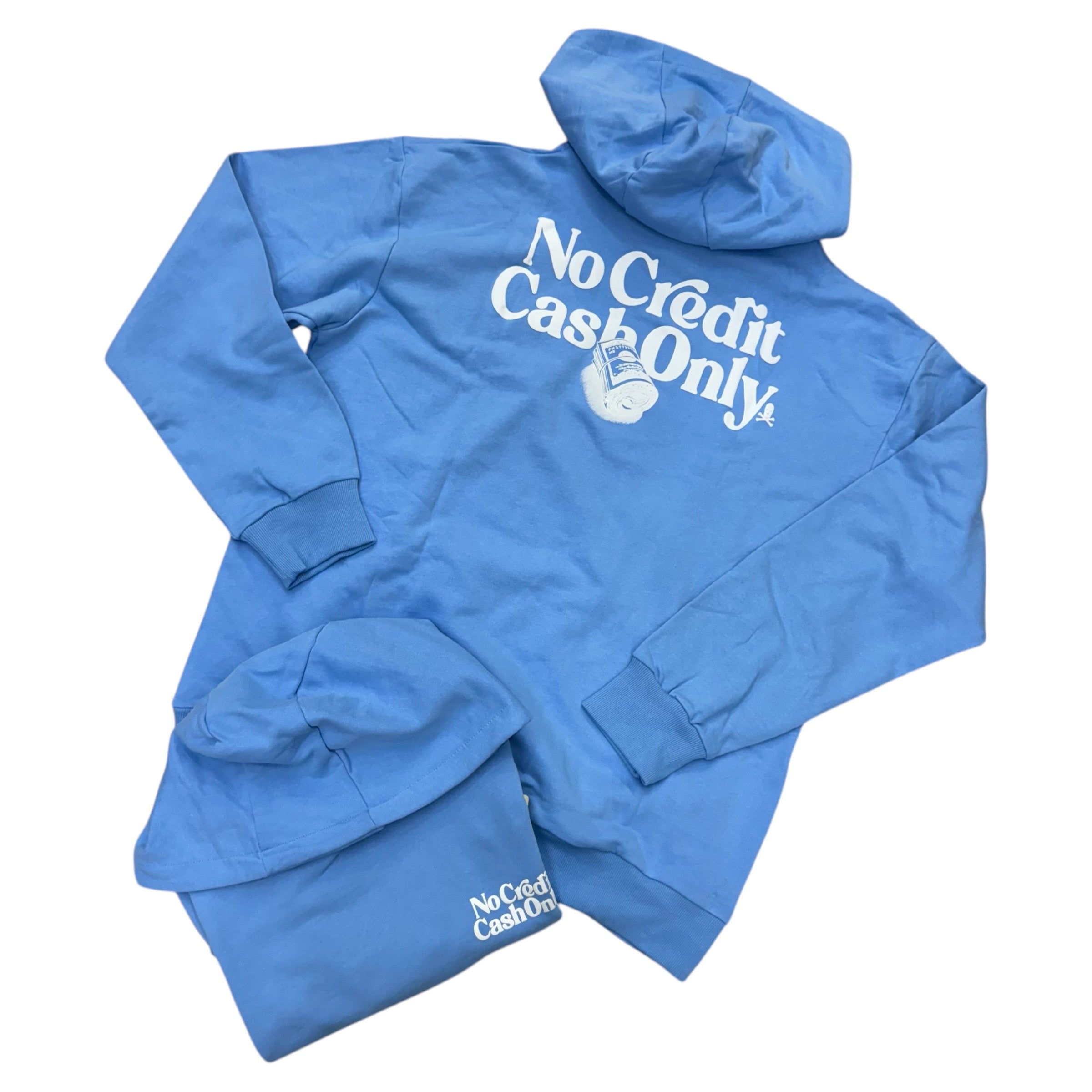 No credit cash only  Hoodie  lt blue