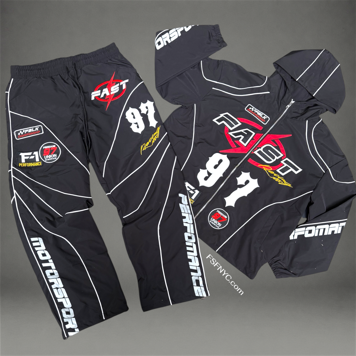 PBLK - Race Windbreaker set - Black 2692