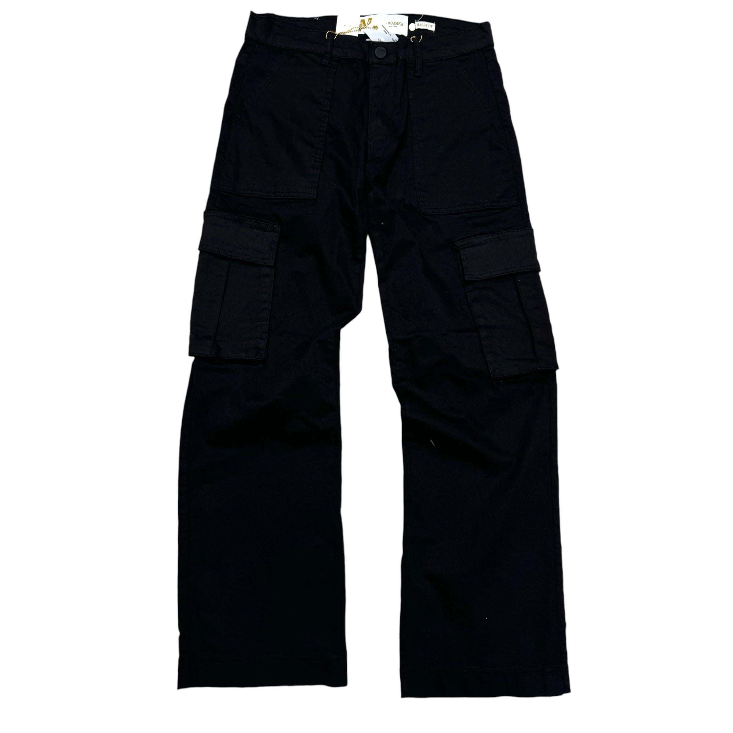 Baggy cargo Denim Jet Black 8131