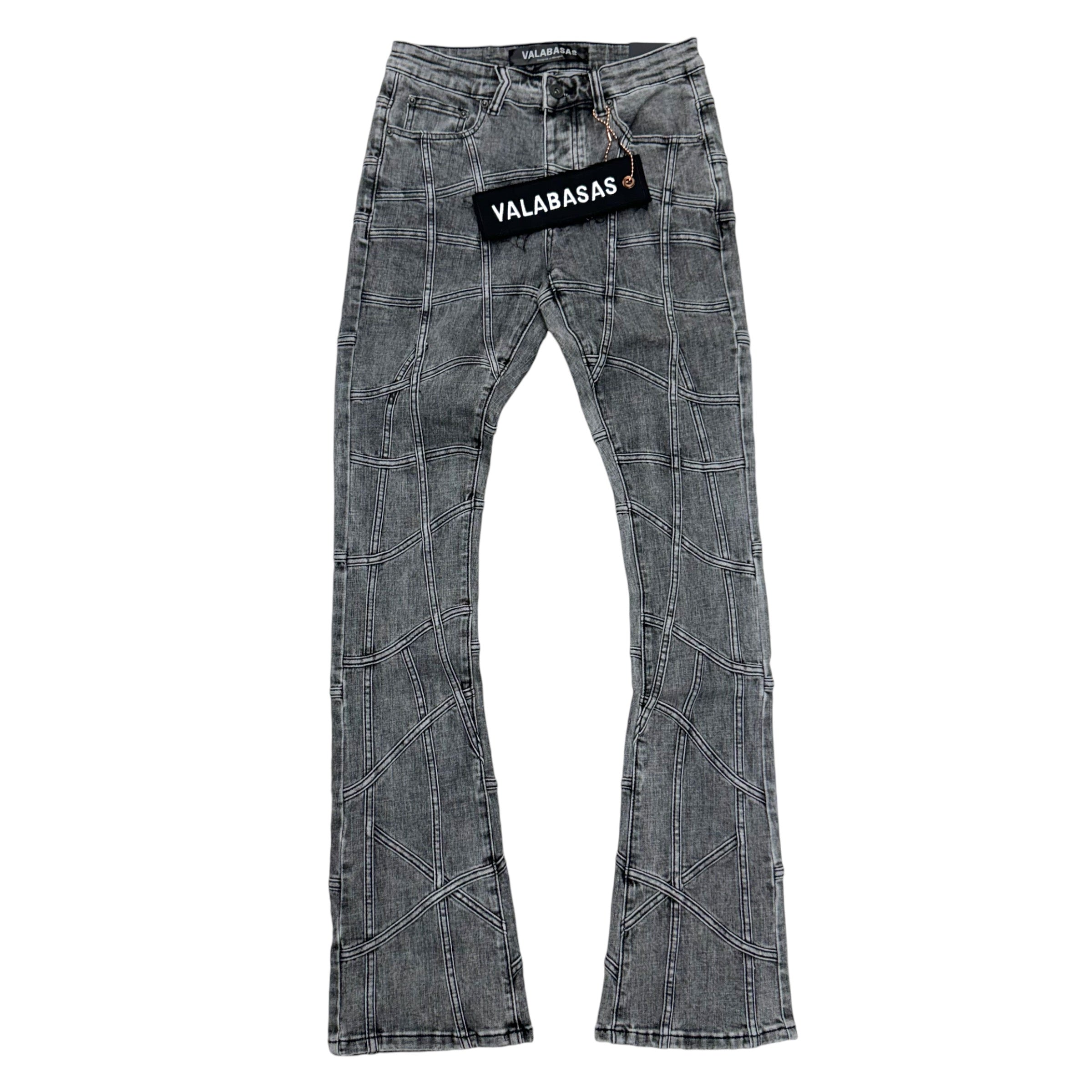 Valabasas stacked Streak denim Grey  6041