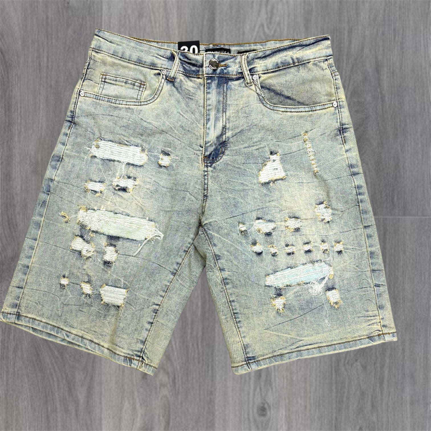 W - Distress Denim Shorts - Dirty Vintage  - M7593D
