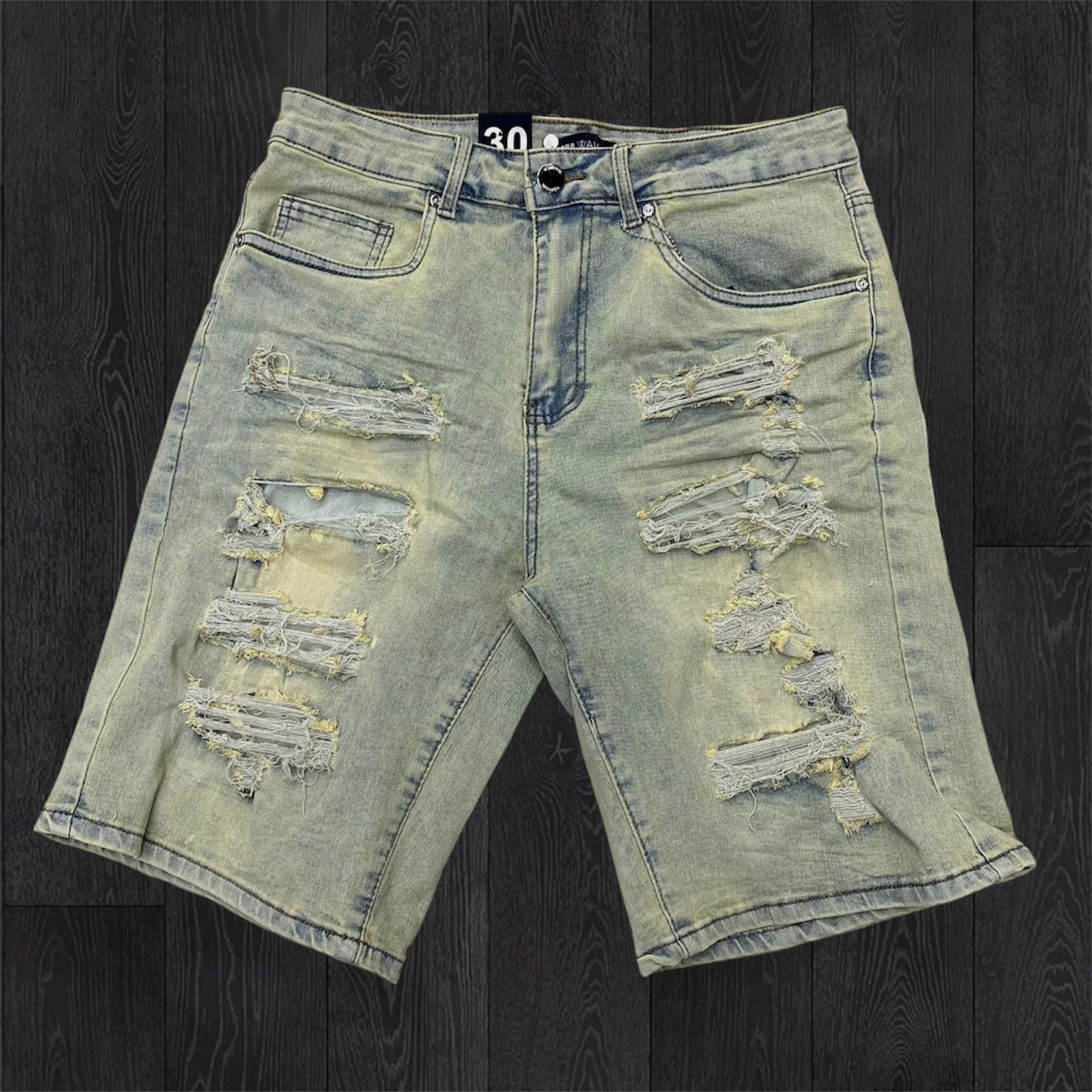 W - Distress Denim Shorts - Dirty Vintage - M7592D