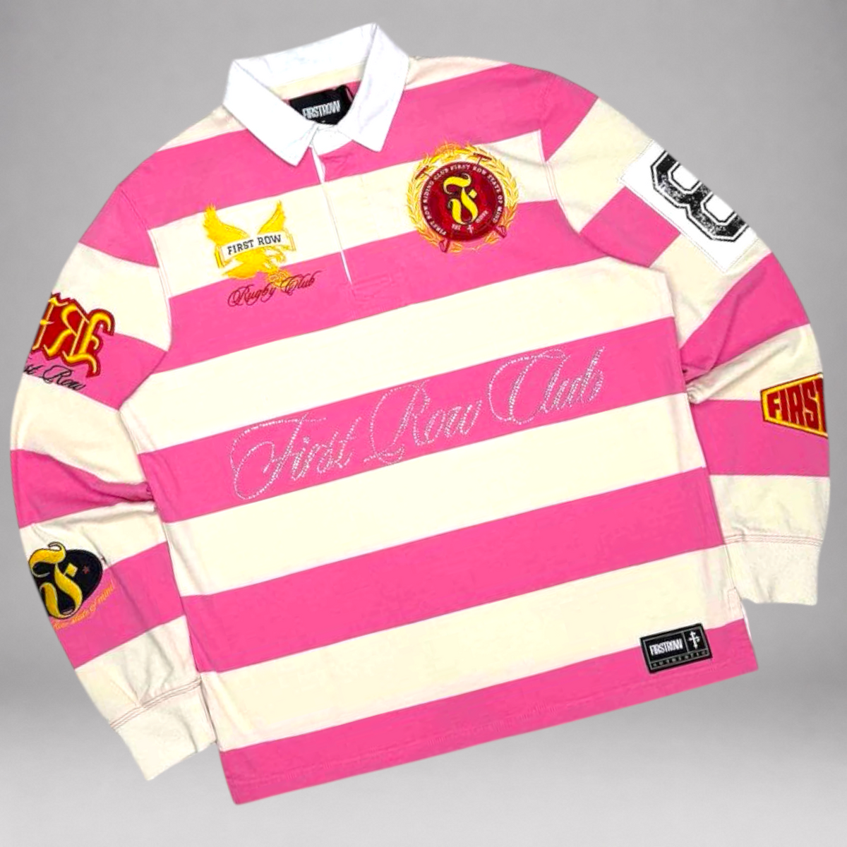 FR - Rugby L/S Polo Shirt - Pink - 004