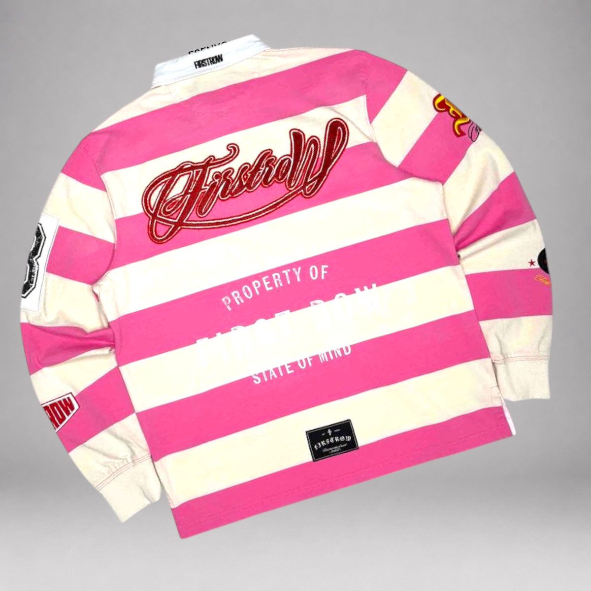 FR - Rugby L/S Polo Shirt - Pink - 004