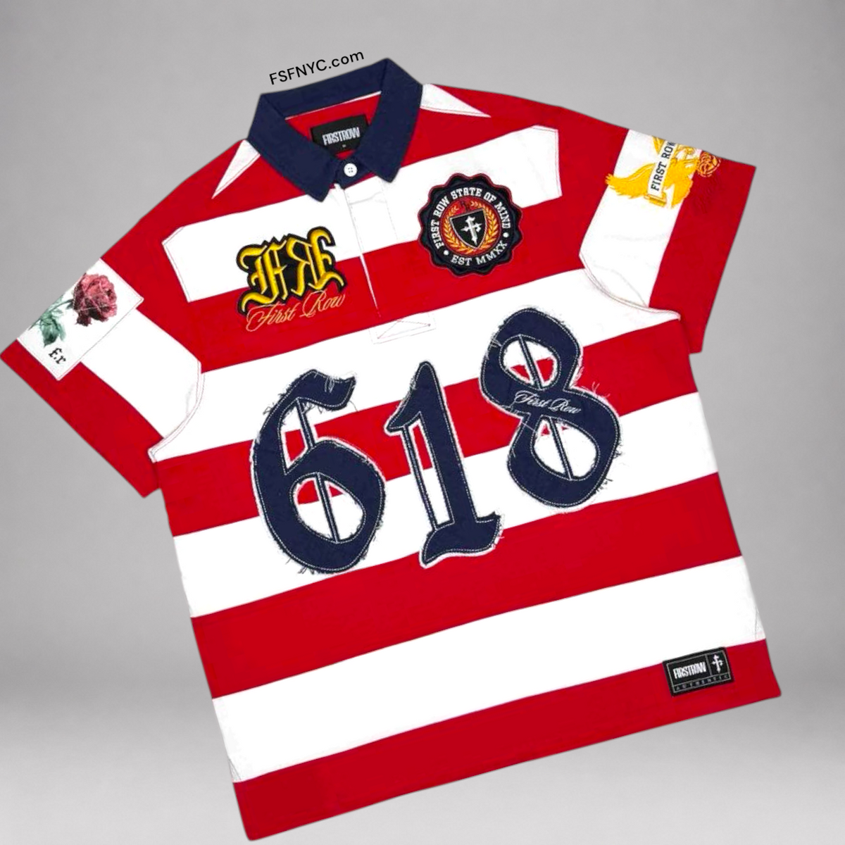 FR - 618 Rugby s/s Polo Shirt - Red - 1014