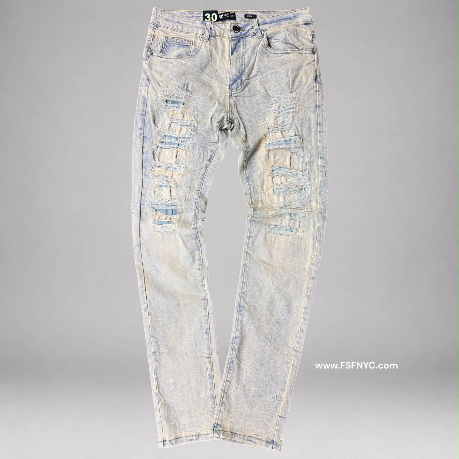 W - Mens Skinny Jeans - Vintage Wash - M8876