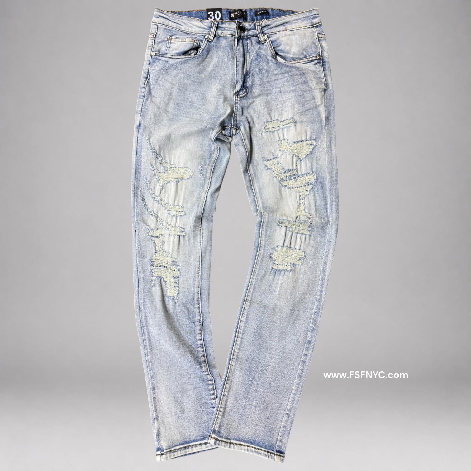 W - Mens Slim Jeans - Blue Wash - M8855