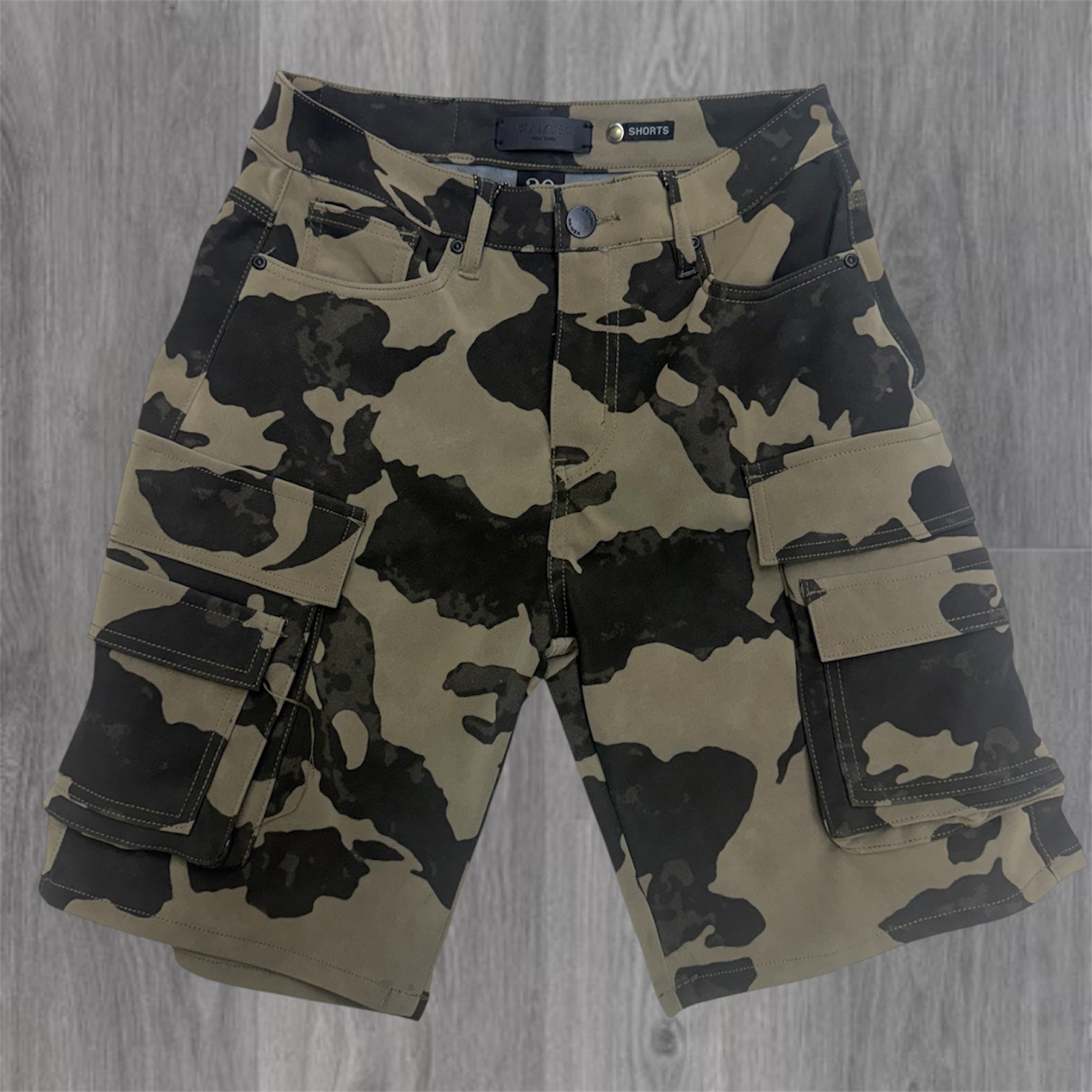 W - Cargo Suede Shorts - Gr Camo - m7595D