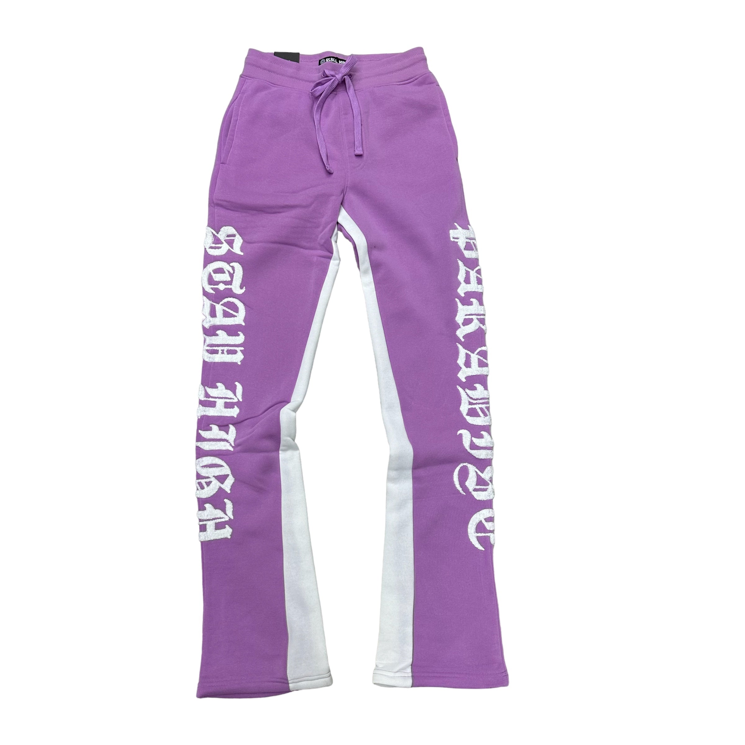 Rebel stay high Stacked Sweat Pants Lavender 498