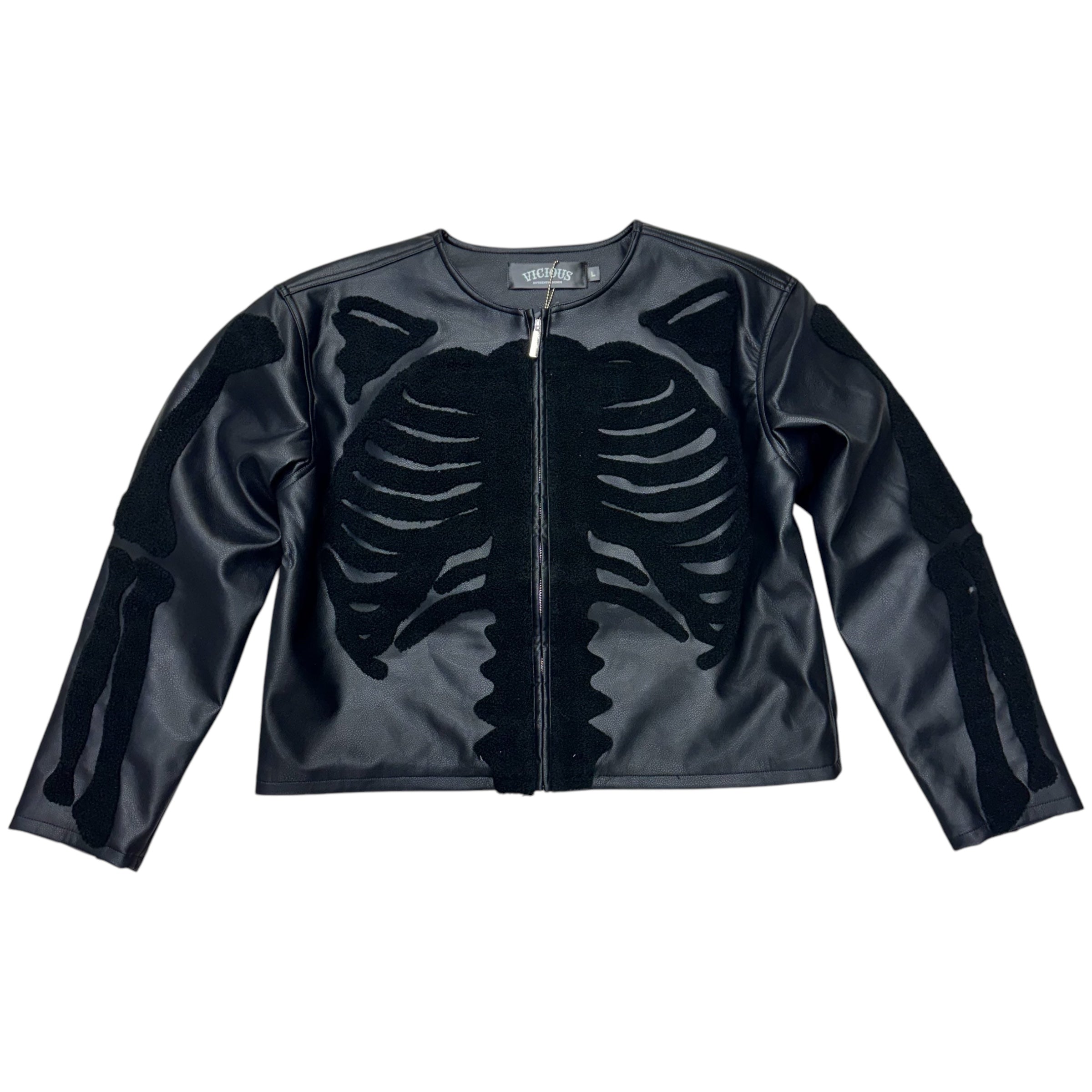 Vicious Leather Bone Jacket VC771 Vc772