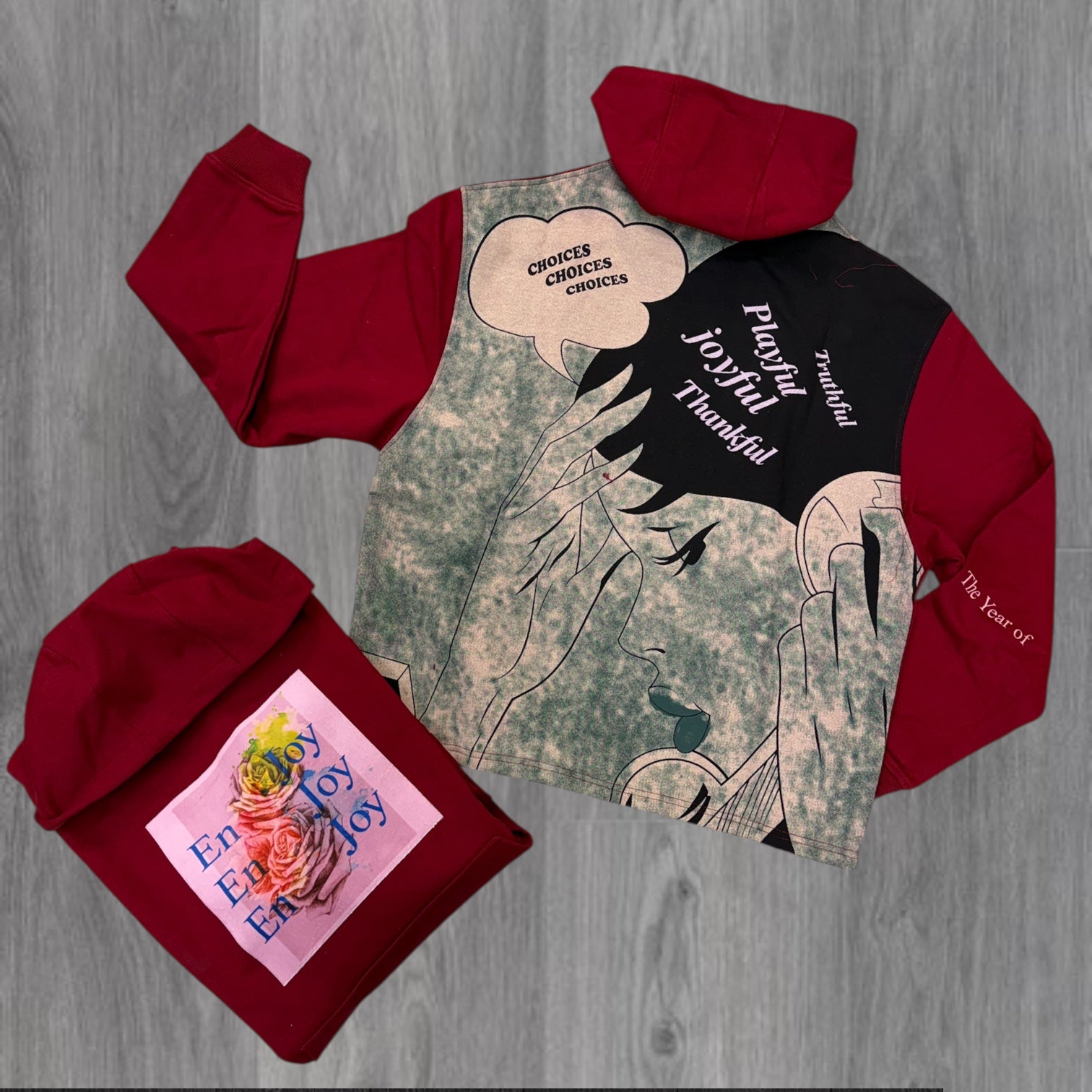 Apprv- pull over hoodie - Berry  - Ap54h