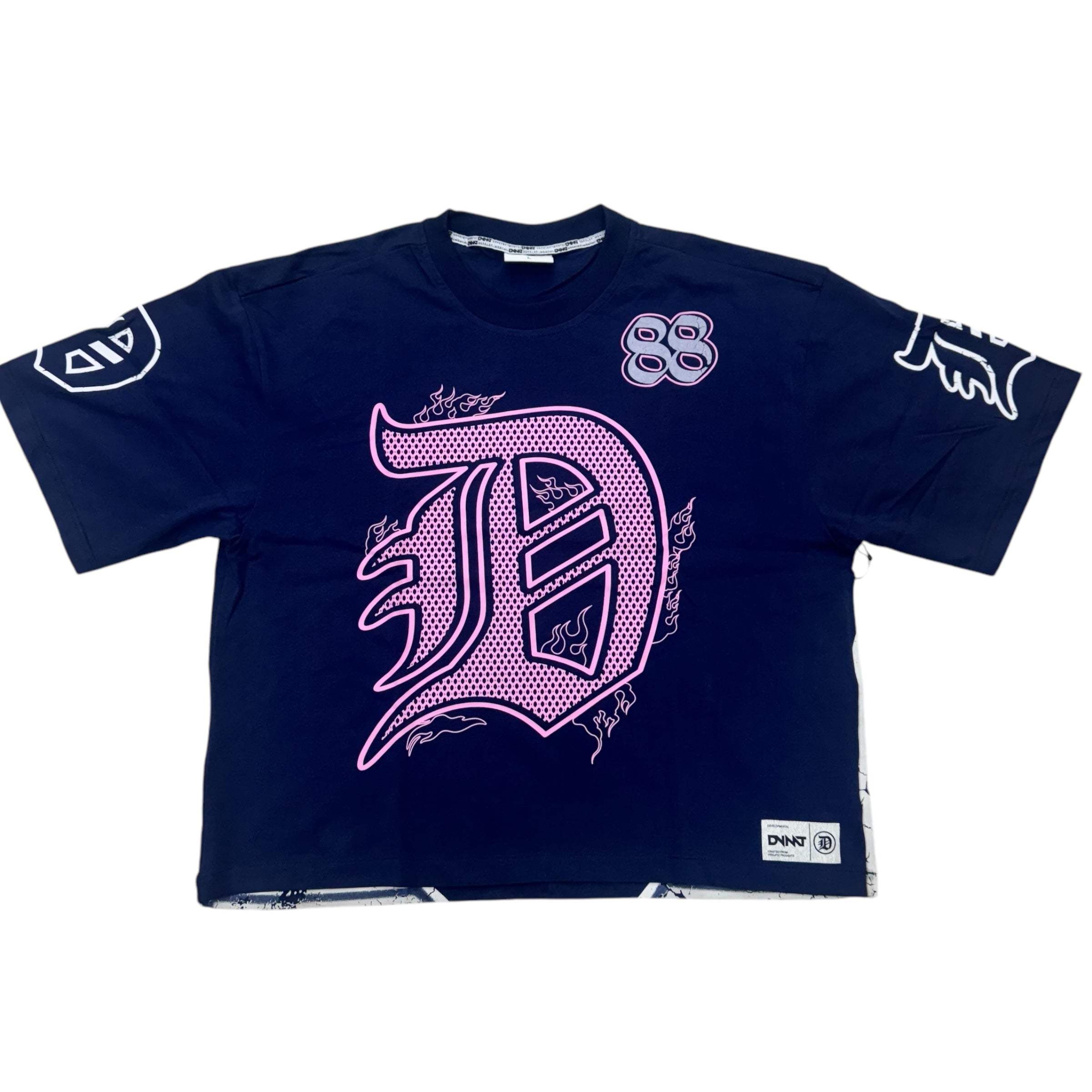 DNMT Bonfire OverSize Box Fit T-Shirt Navy 122