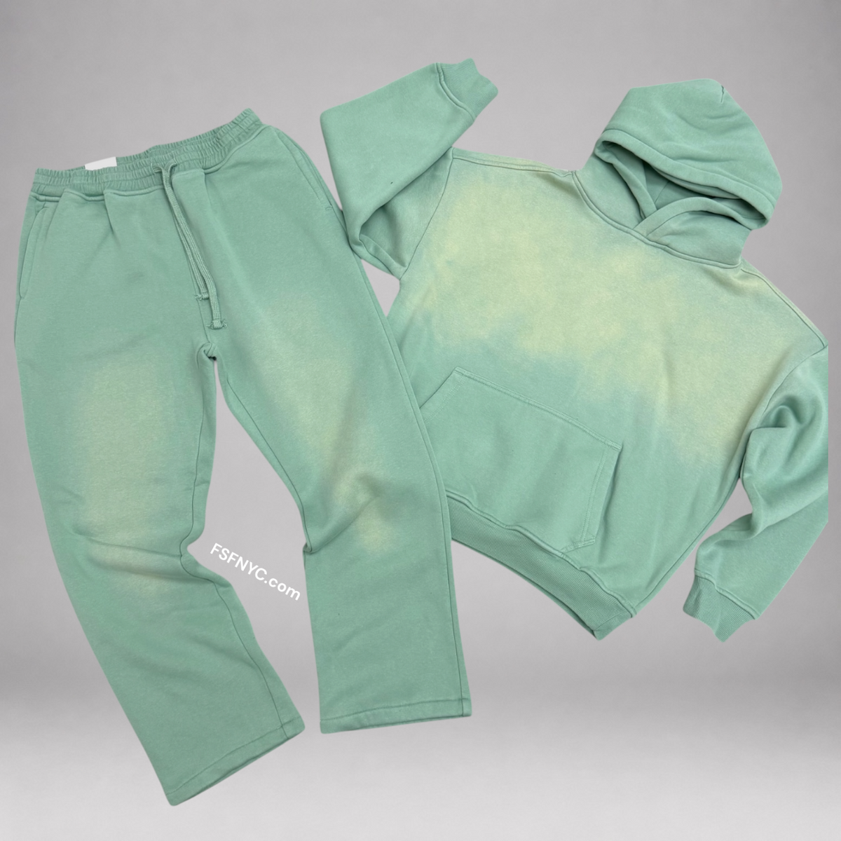 The Barguthi Thick Fleece Sweatsuit - sage Green - 385/485