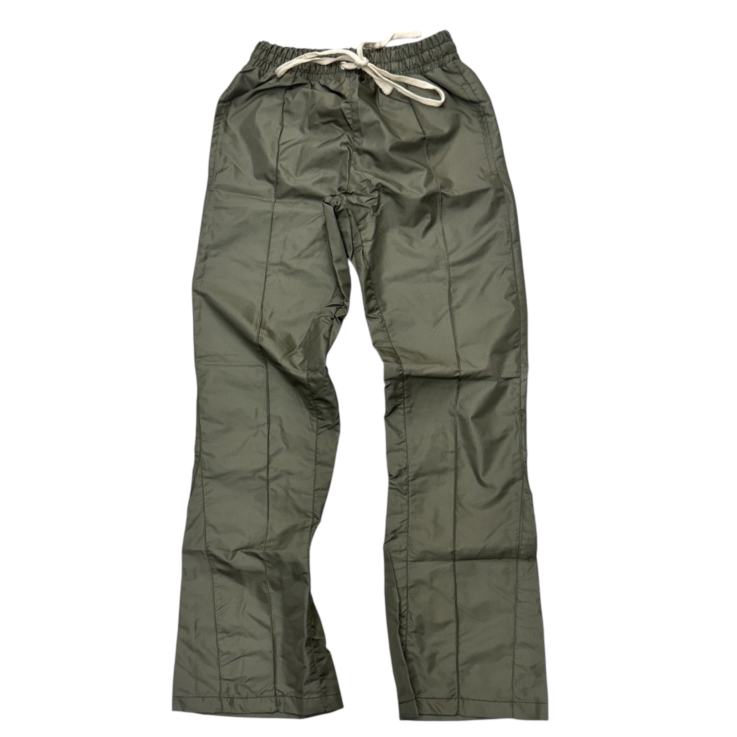 Narr stacked  Nylon Plain Pants Olive  (fit Slim, go up 1 size )