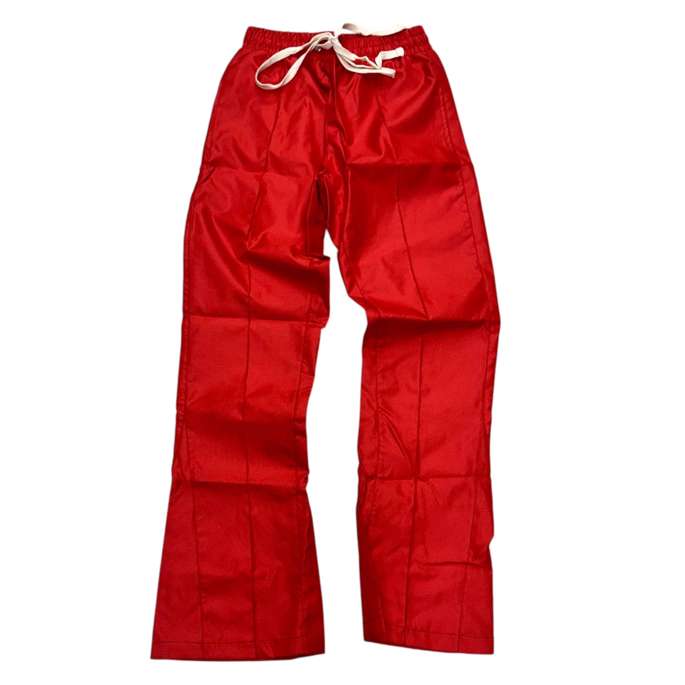 Narr stacked  Nylon Plain Pants Red  (fit Slim, go up 1 size )