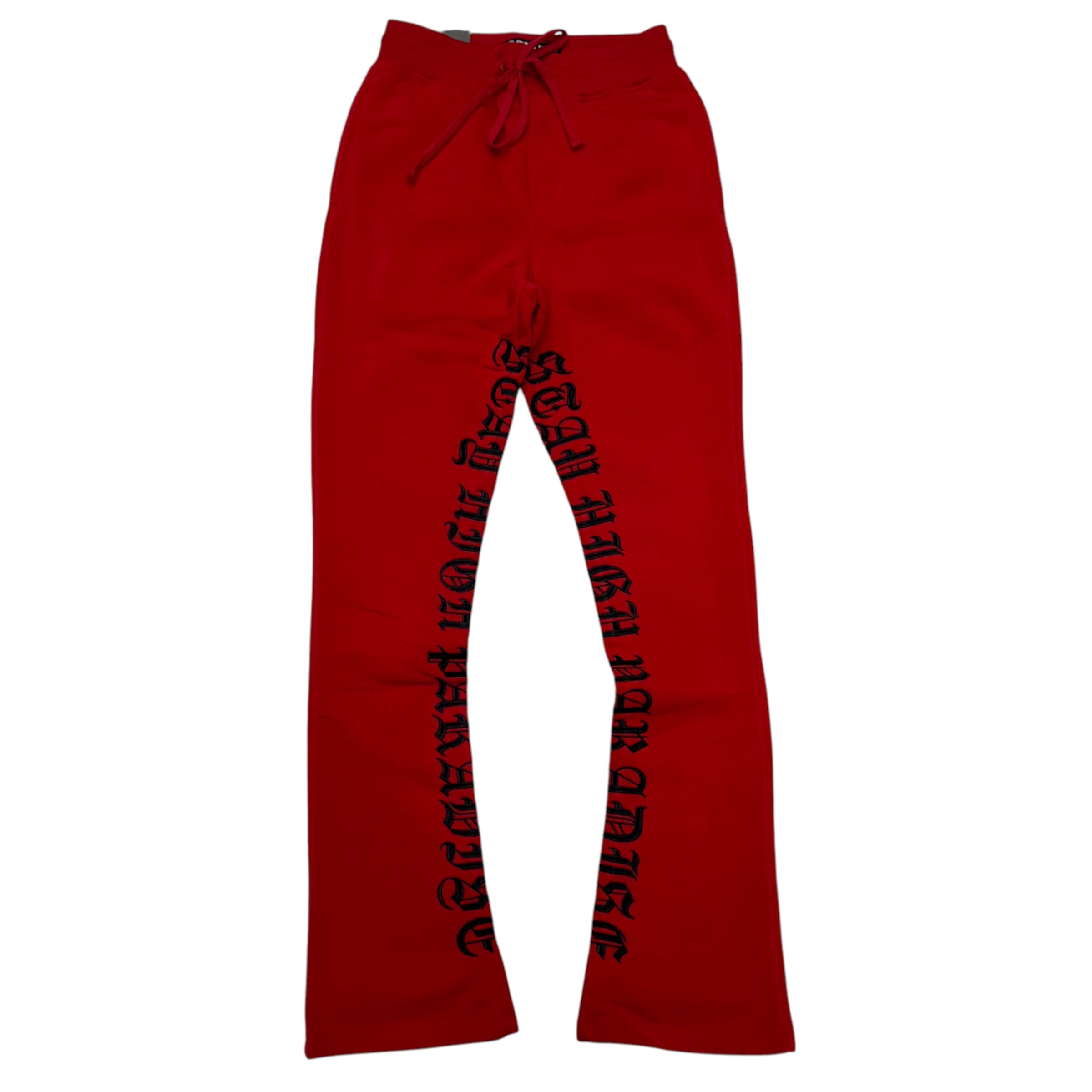 Rebel Stacked Hight Sweats Red 491