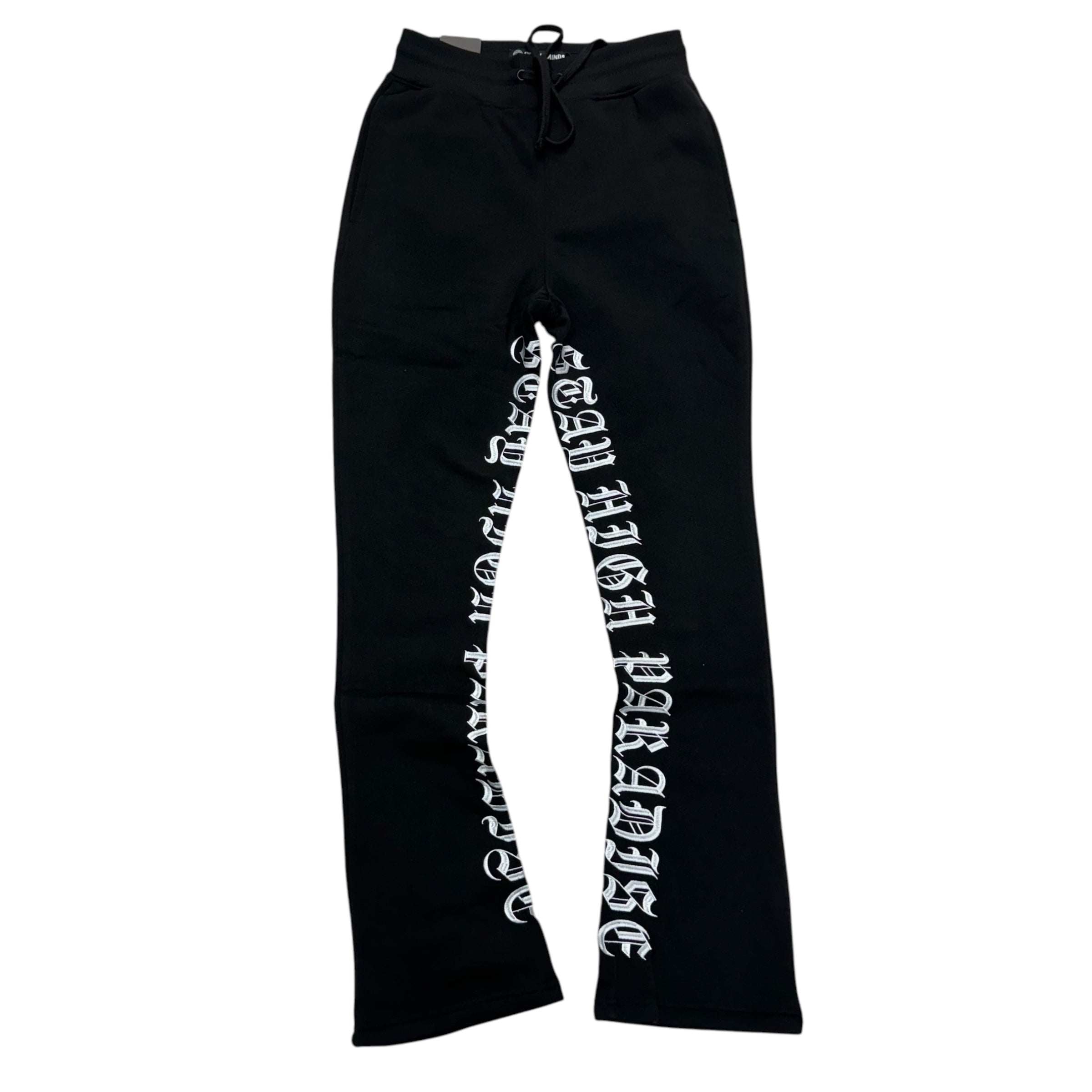 Rebel Stacked Hight Sweats Black 491