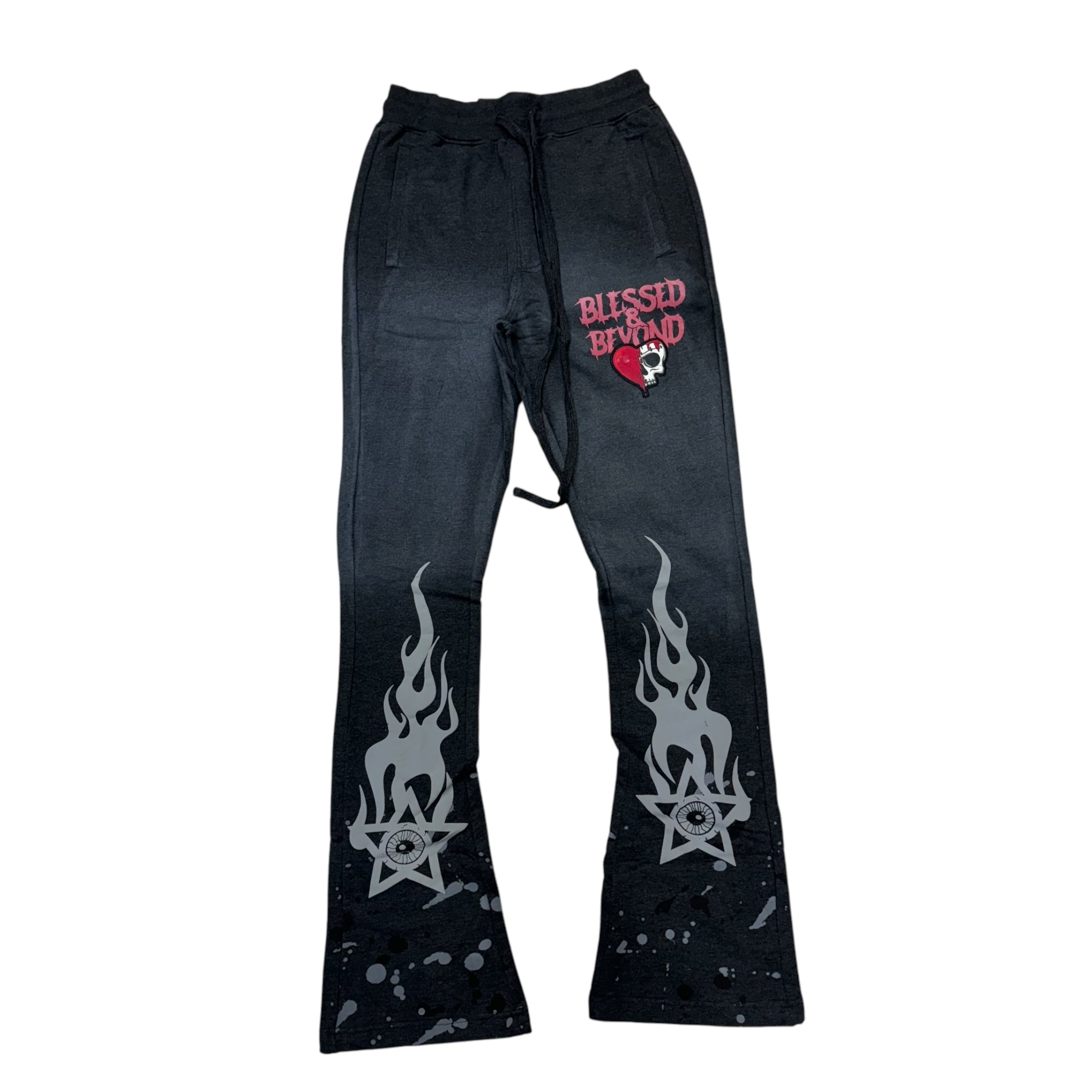 Rebel Stacked Blessed Sweats Charcoal 463