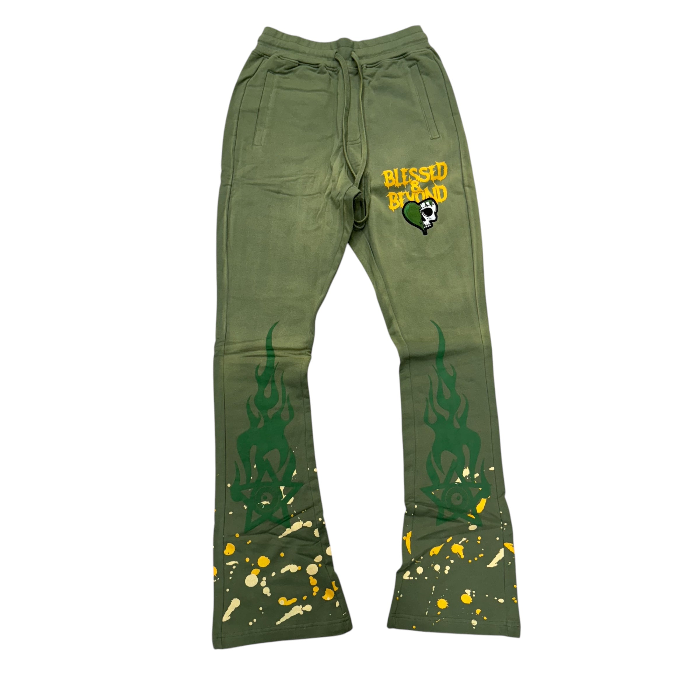 Rebel Stacked Blessed Sweats Olive 463