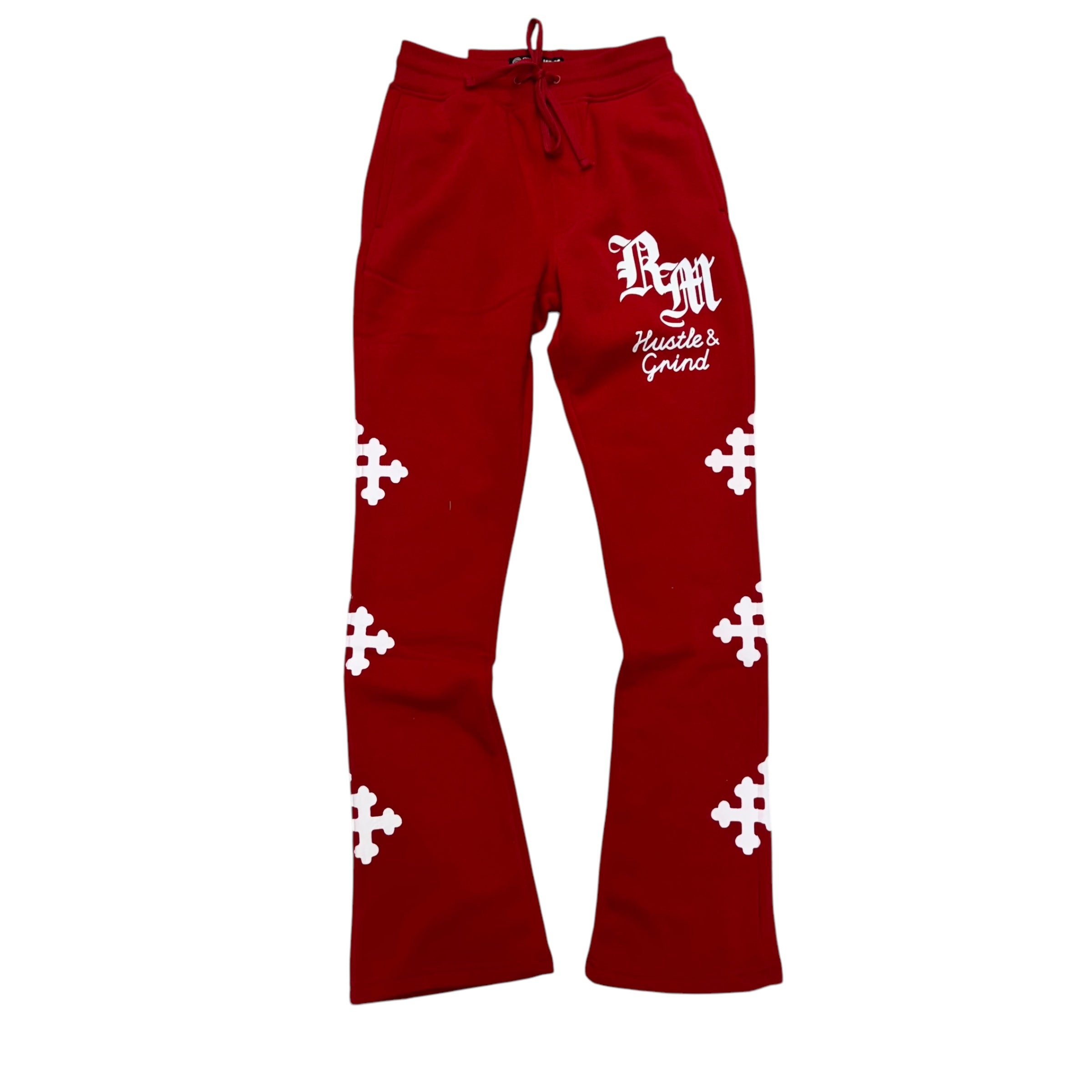 Rebel Stacked Cross Sweats Red 442