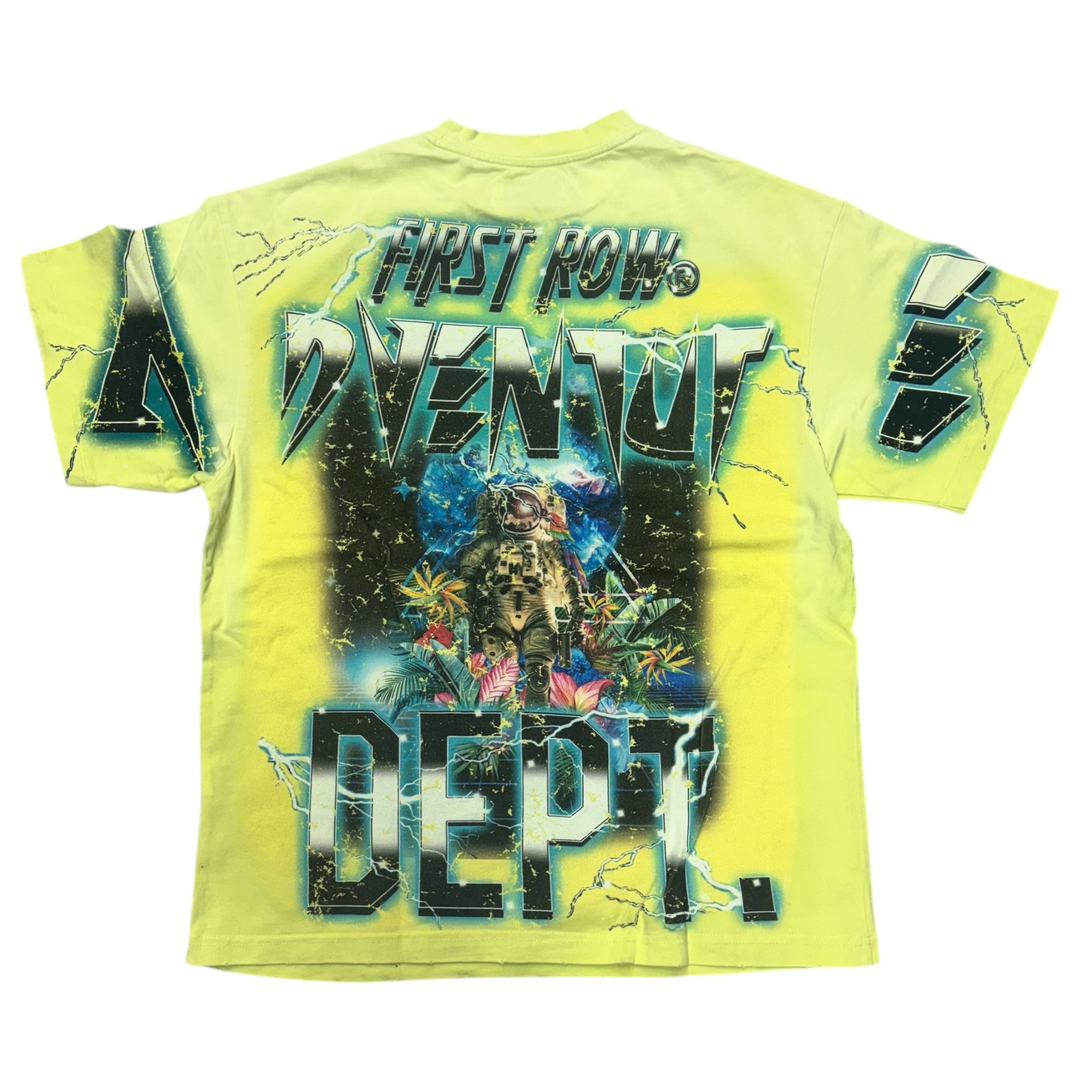 FR Astronaut Rhinestone T-Shirt Neon Yellow