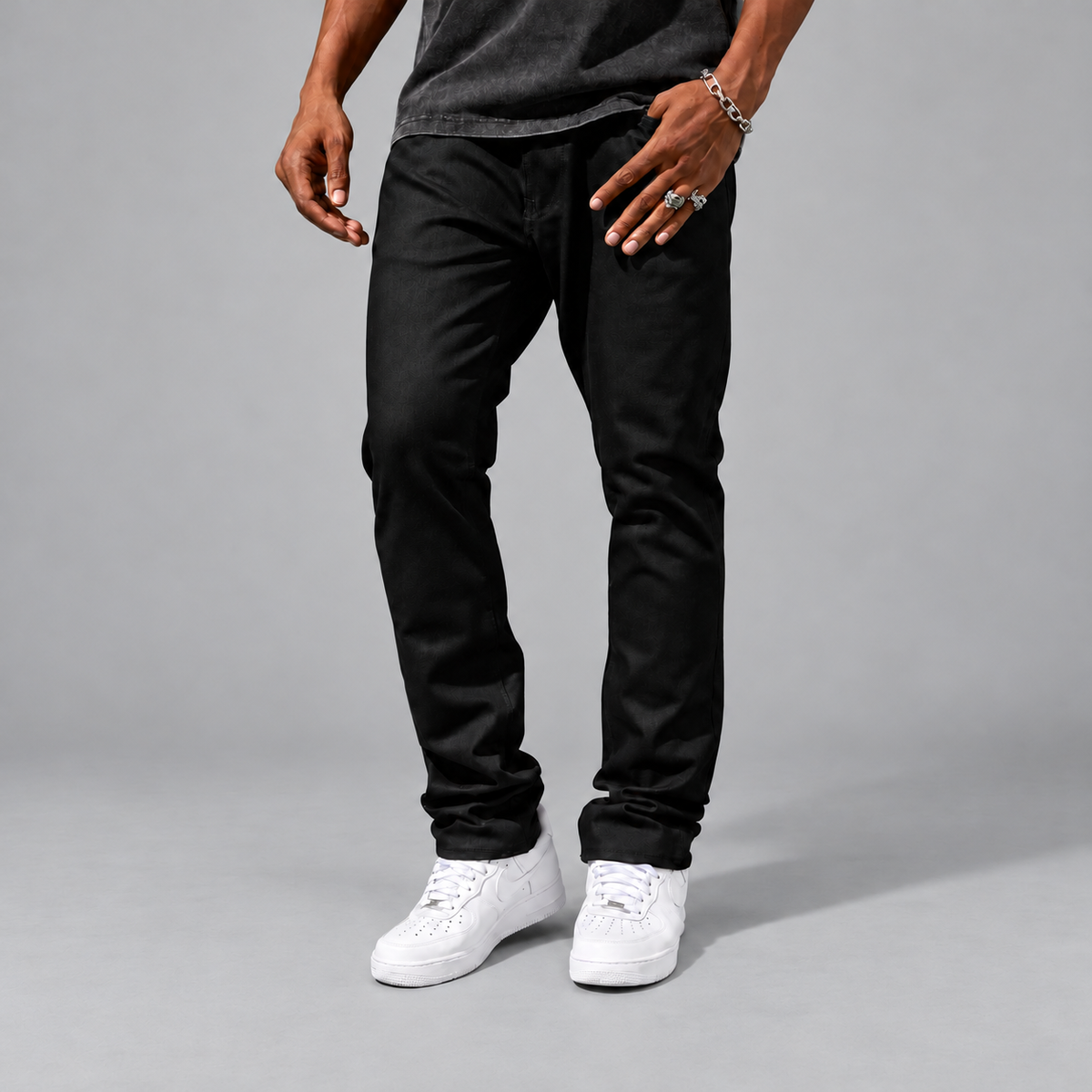 JC -  Plain Slim Jeans - Black JS1240