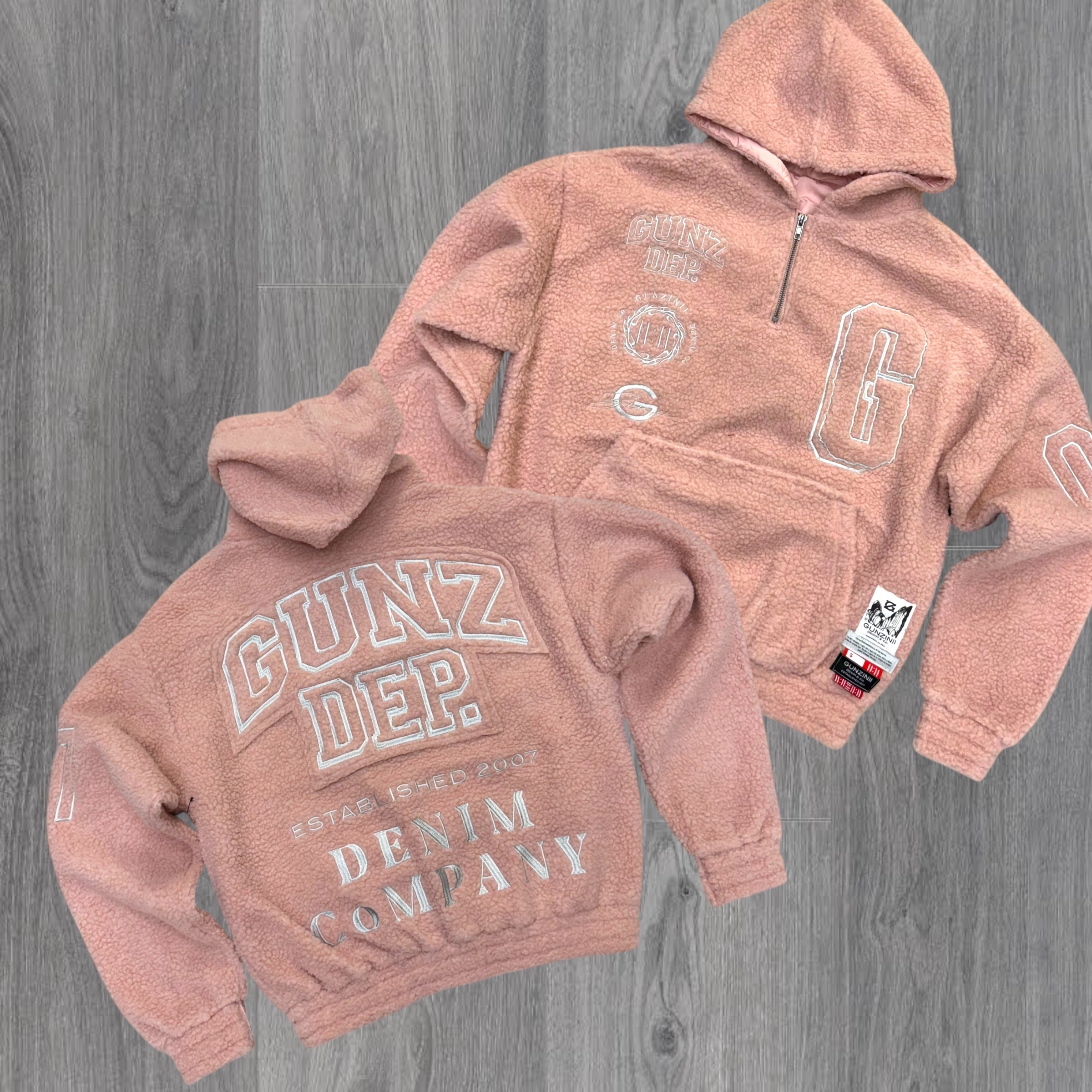 Gunzinii Sherpa Hoodie Pink Gz552