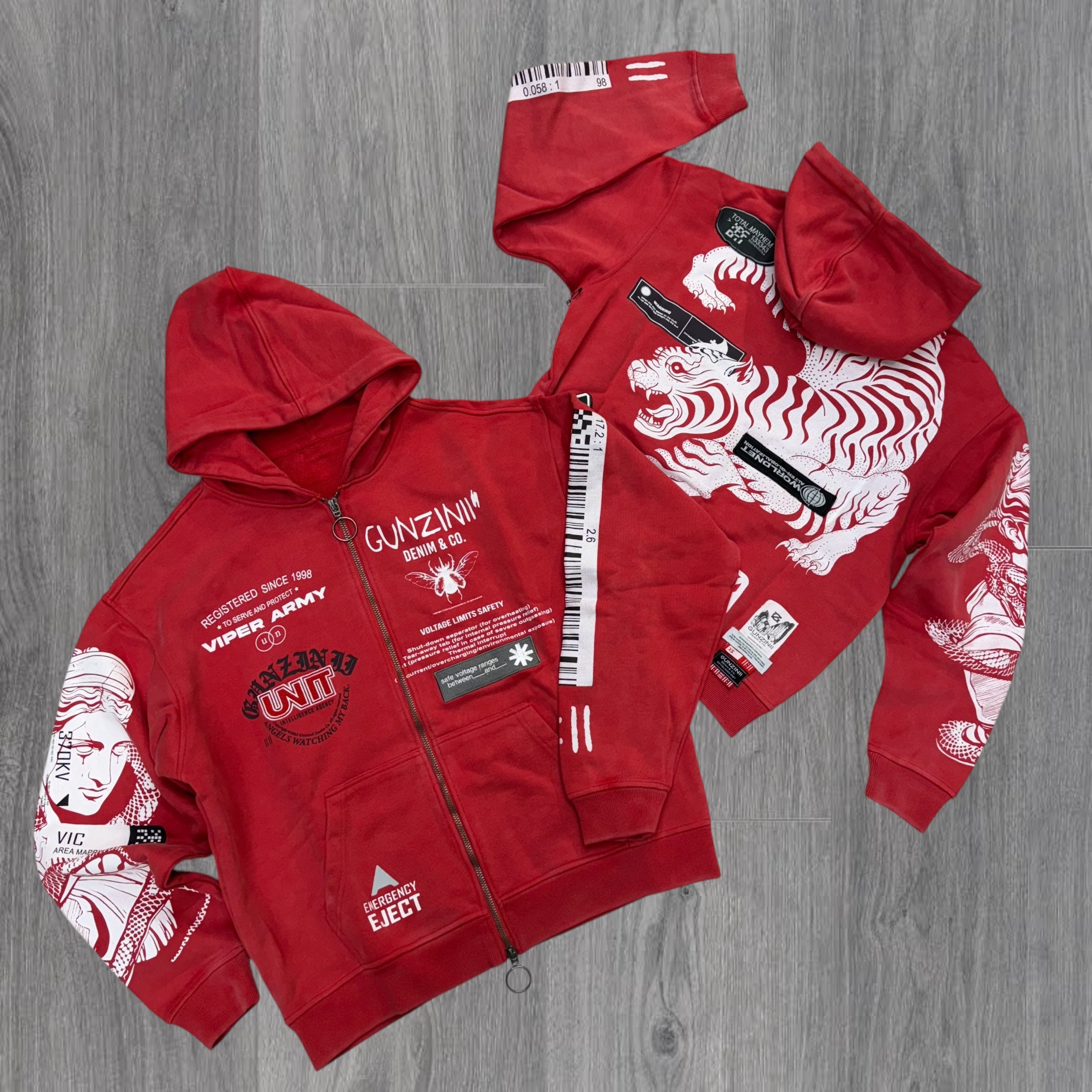 Gunzinii Mayhem Hoodie Red GZ546