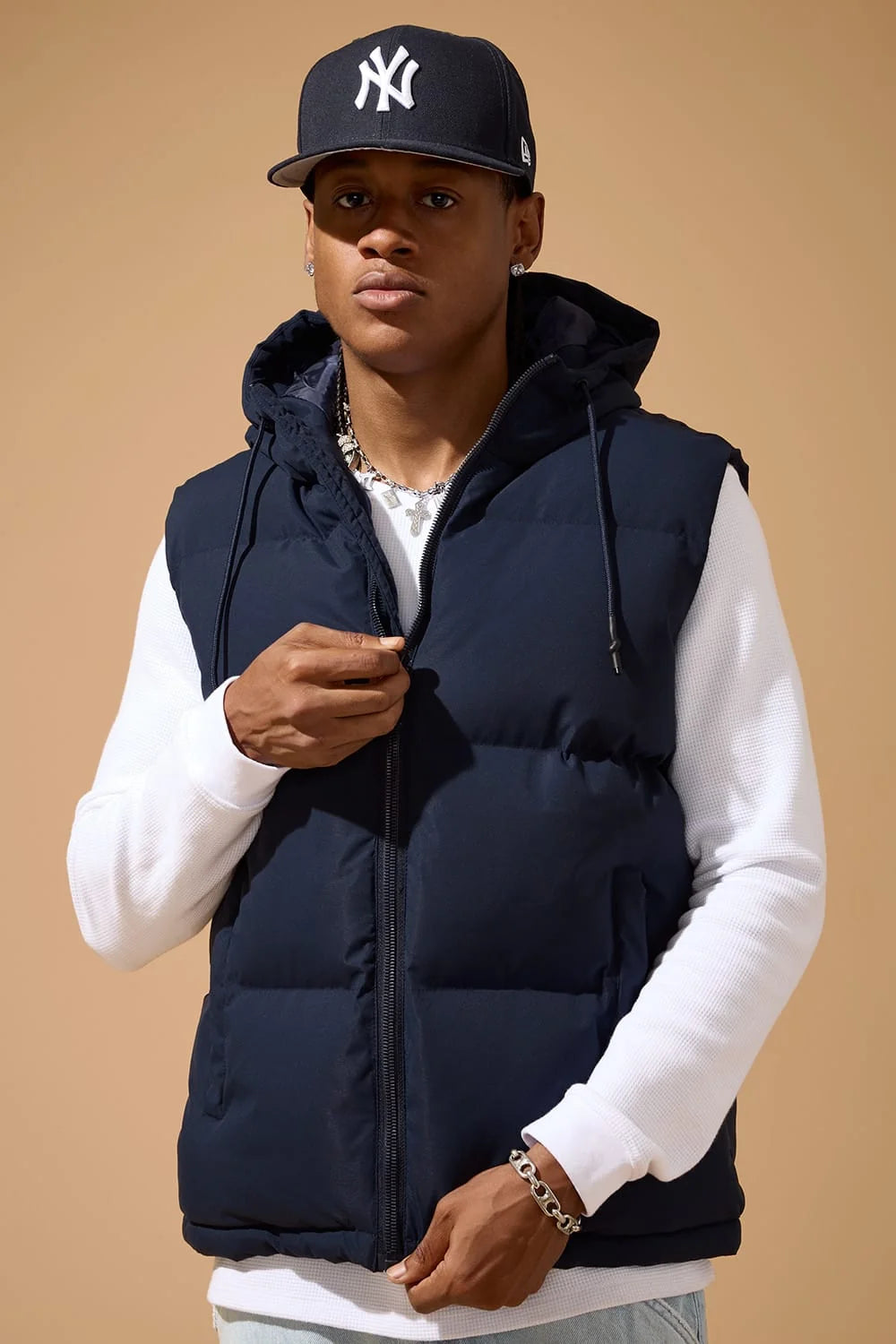 JC - Puffer Vest - Navy 9490