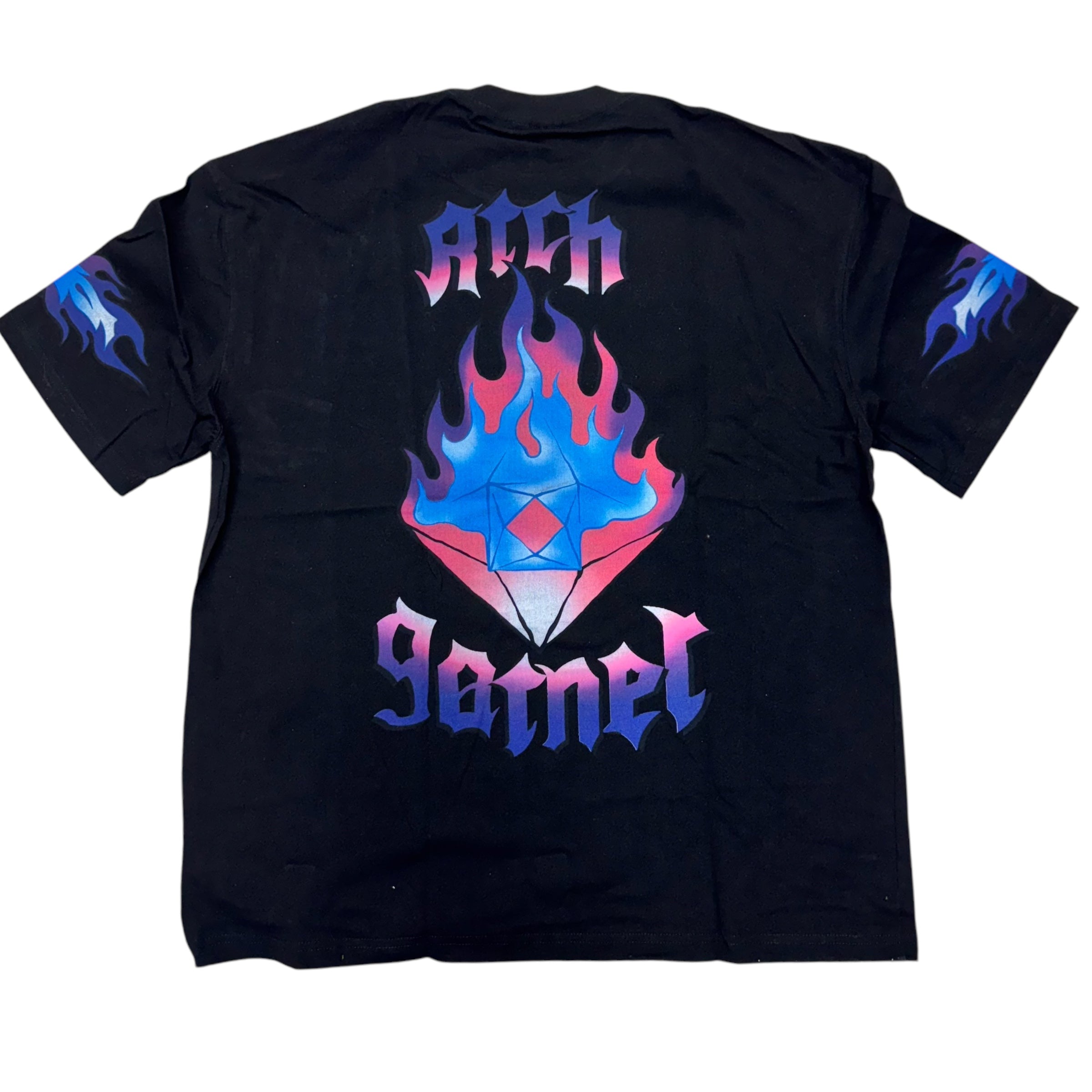 Rich Gainer Flames T-Shirt Black T176