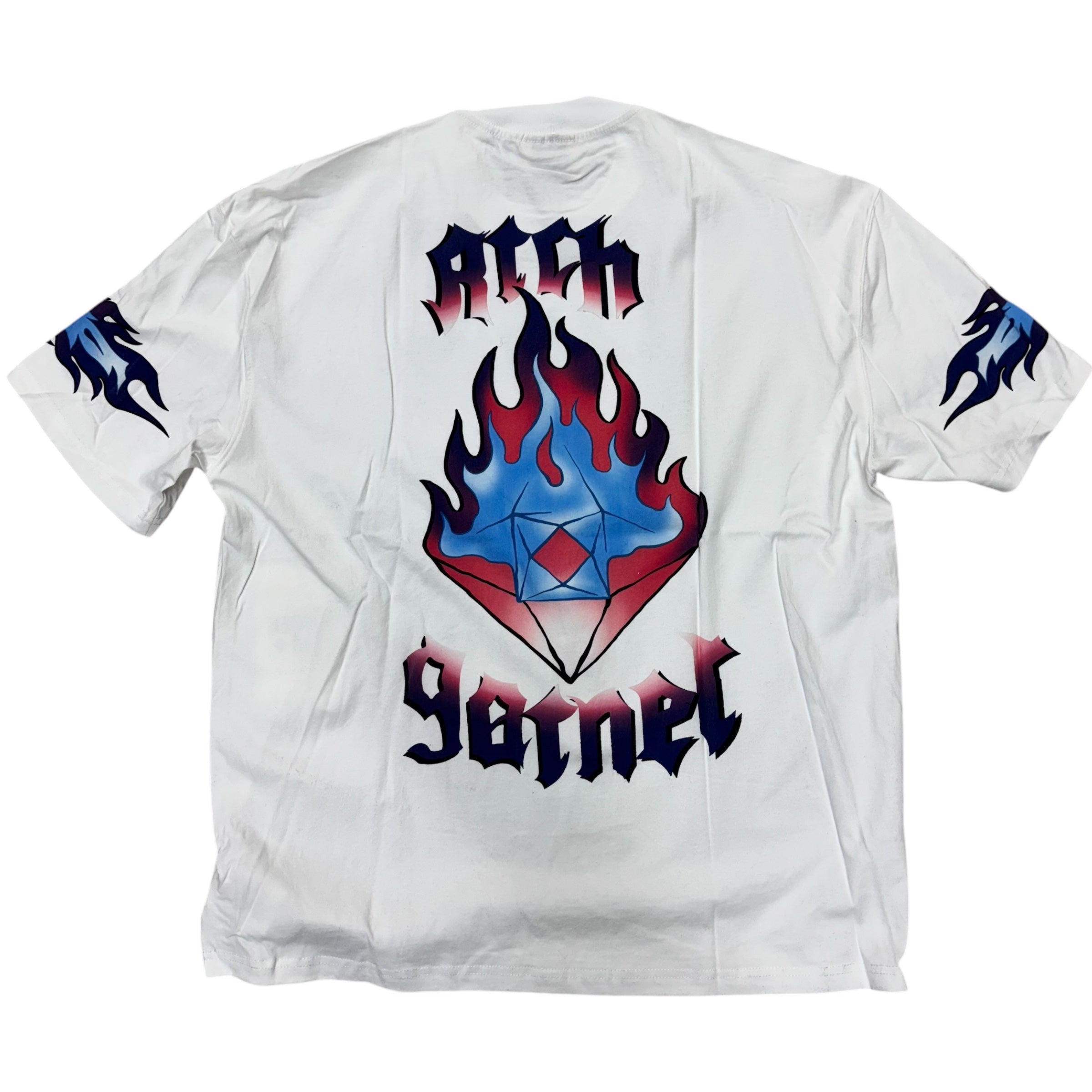 Rich Gainer Flames T-Shirt White T177