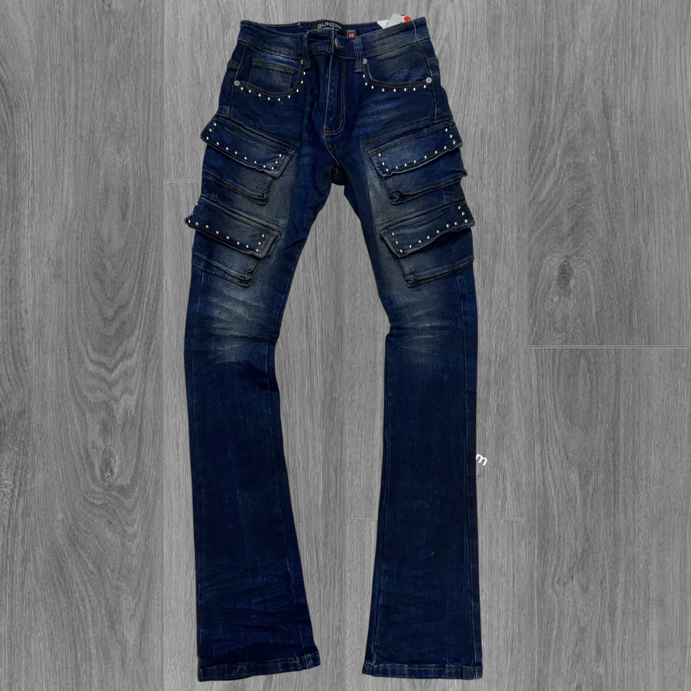 Gunzinii Stacker Cargo Style denim Dirty Blue GZ591