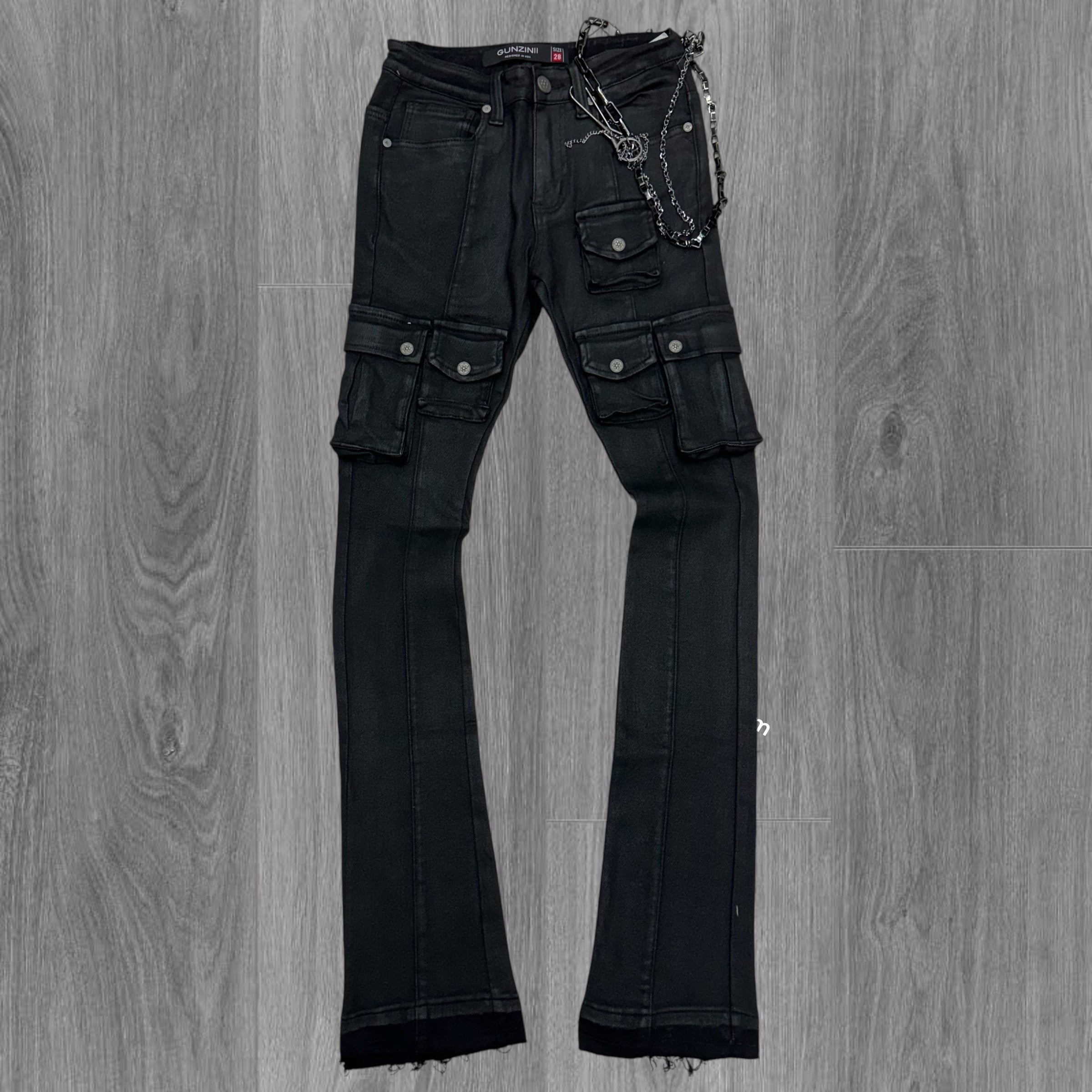 Gunzinii Stacked Utility denim  Coated Black GZ596