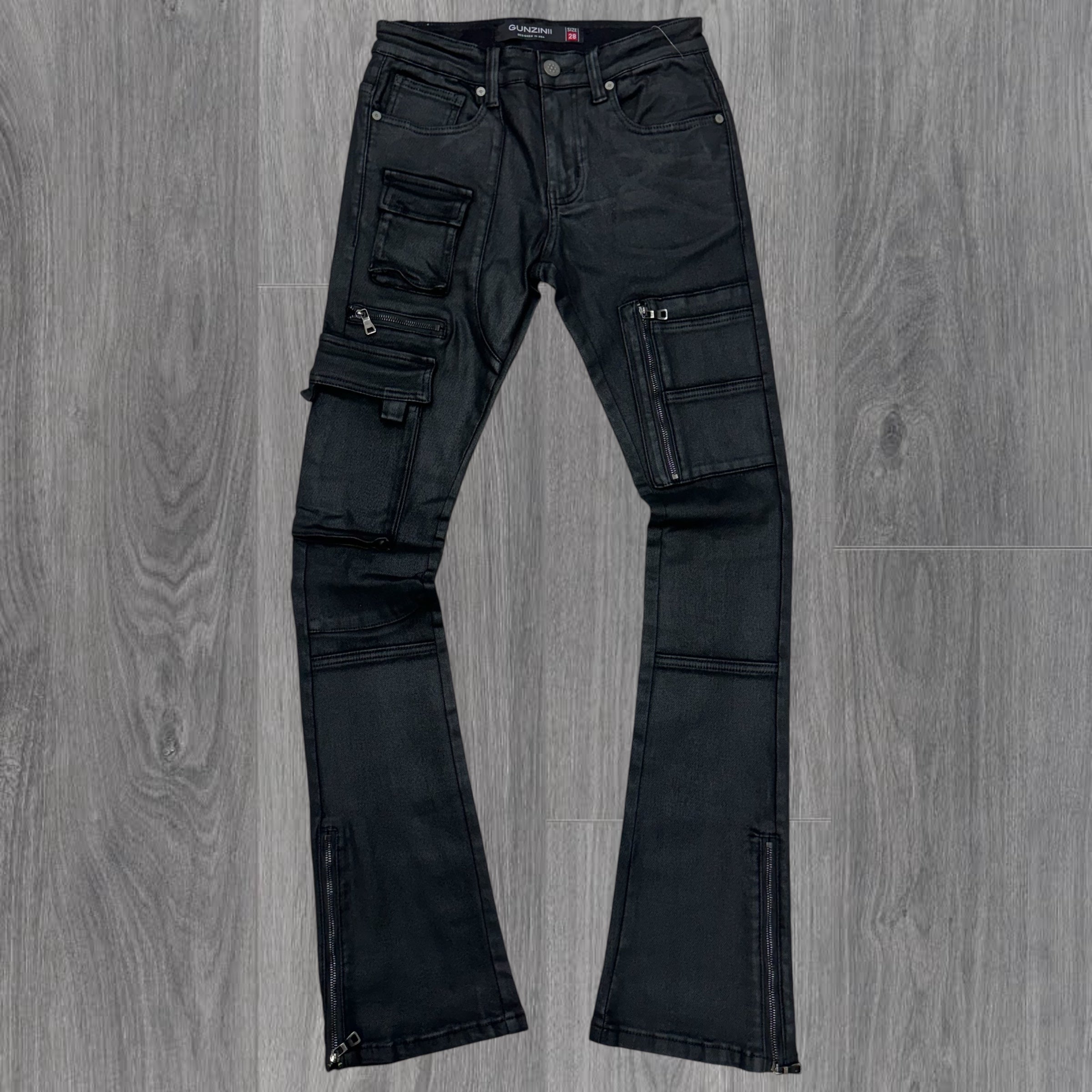 Gunzinii Coated denim  Black GZ587