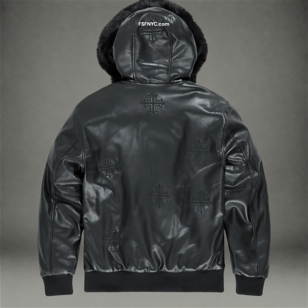 JC - PU Chrome Puffer Coat SYIP - Black 91678