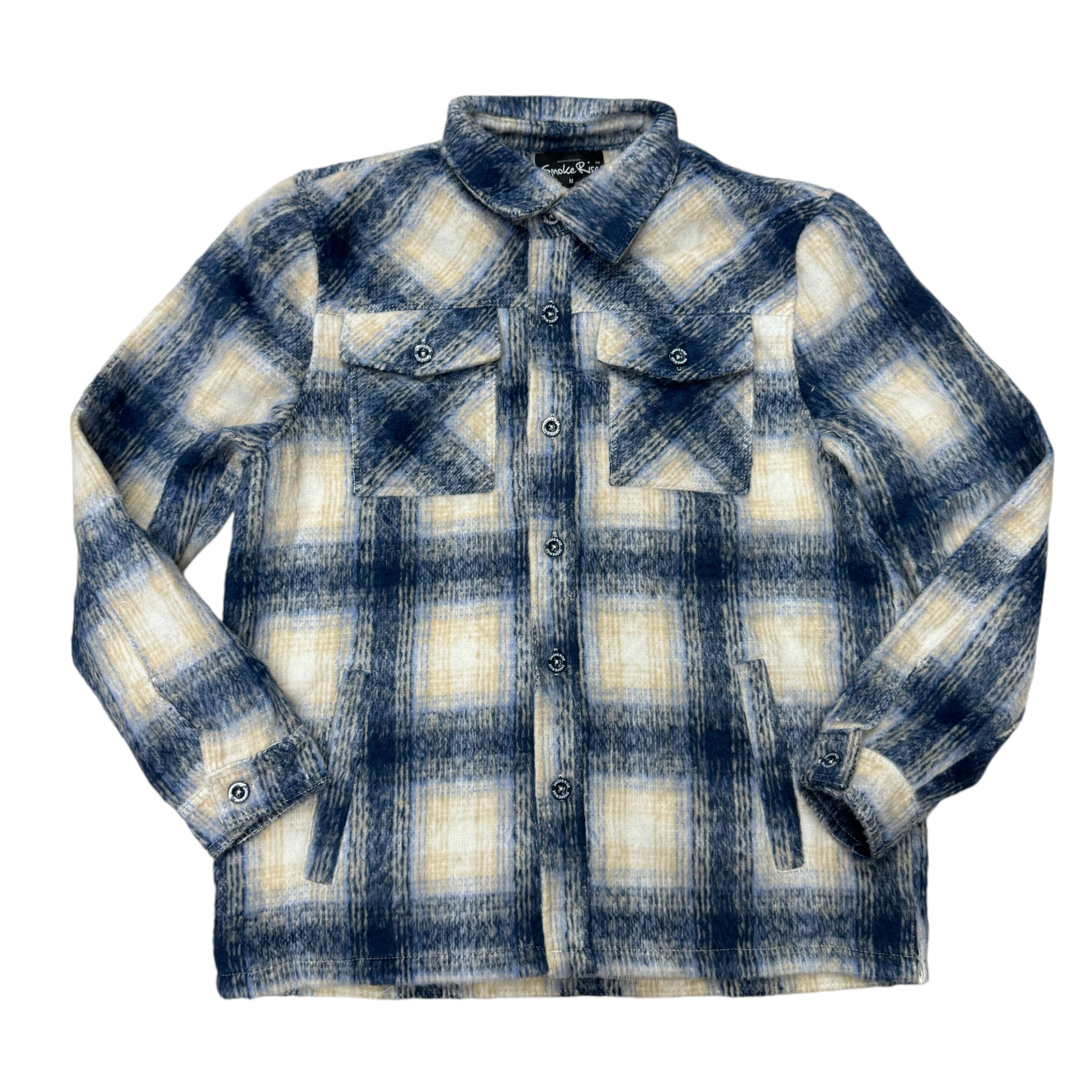 Rise Lined Flannel Shirt Ocean 24698