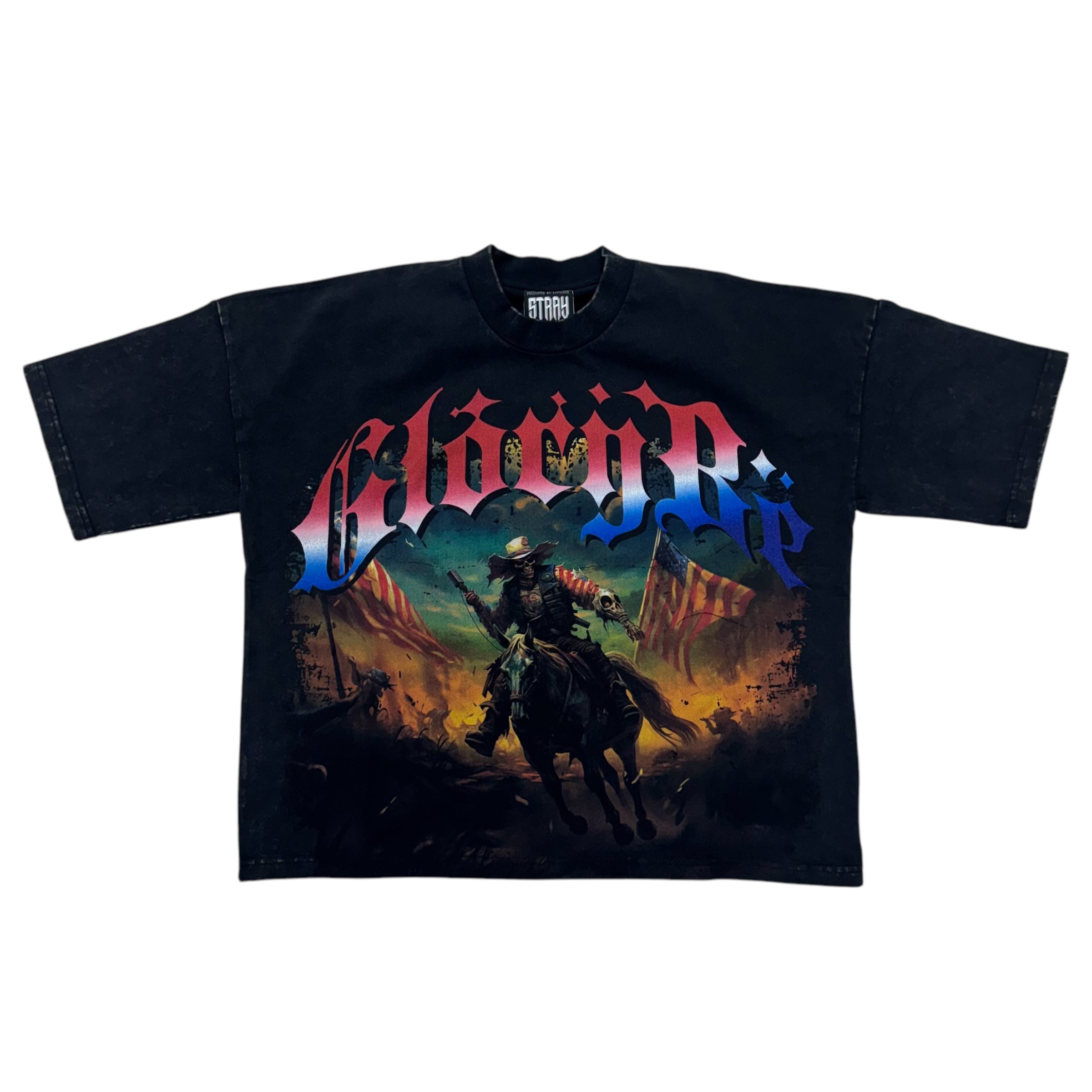 Stray Live Free Crop T-Shirt Black T1356